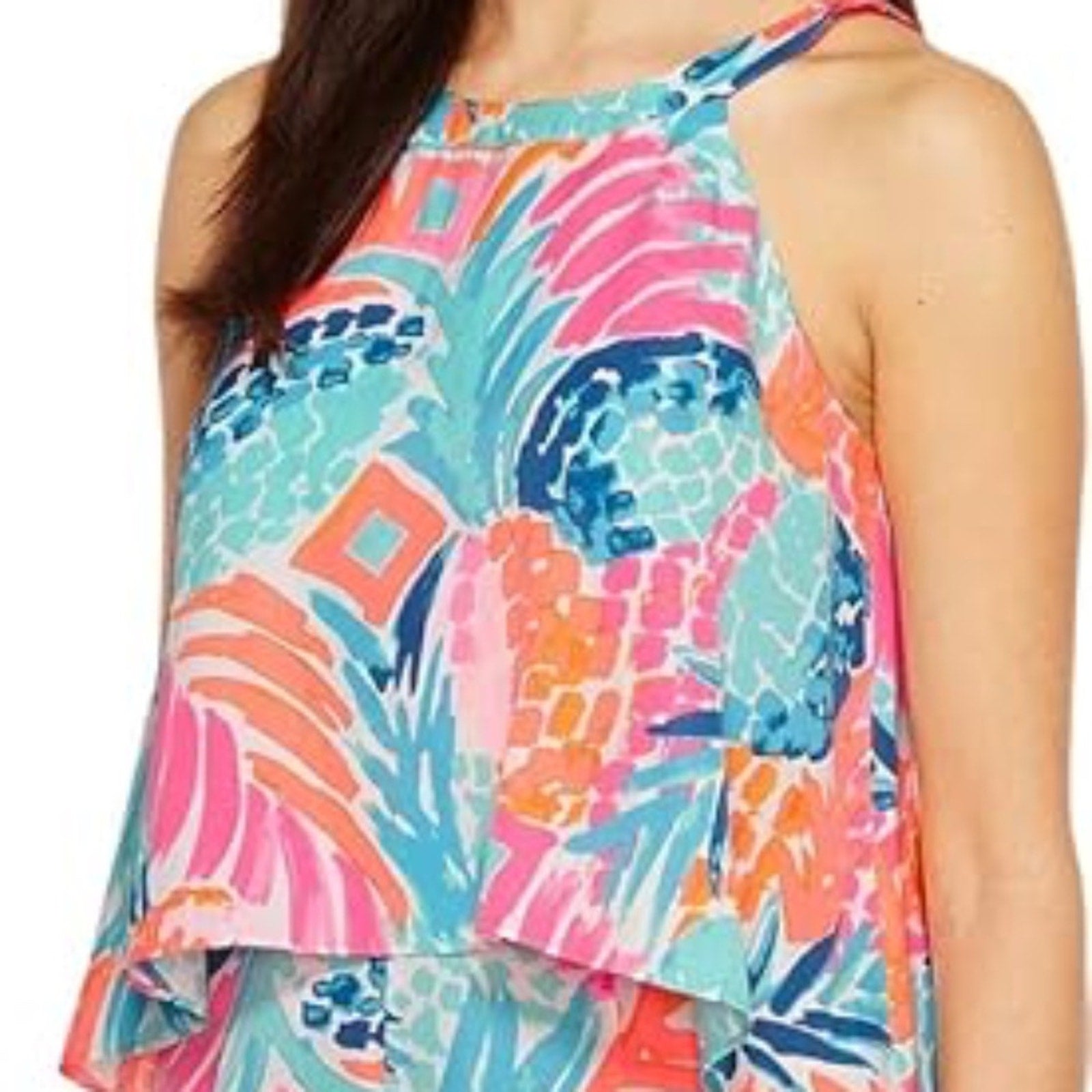 LILLY PULITZER Edona Pineapple Romper - size 8