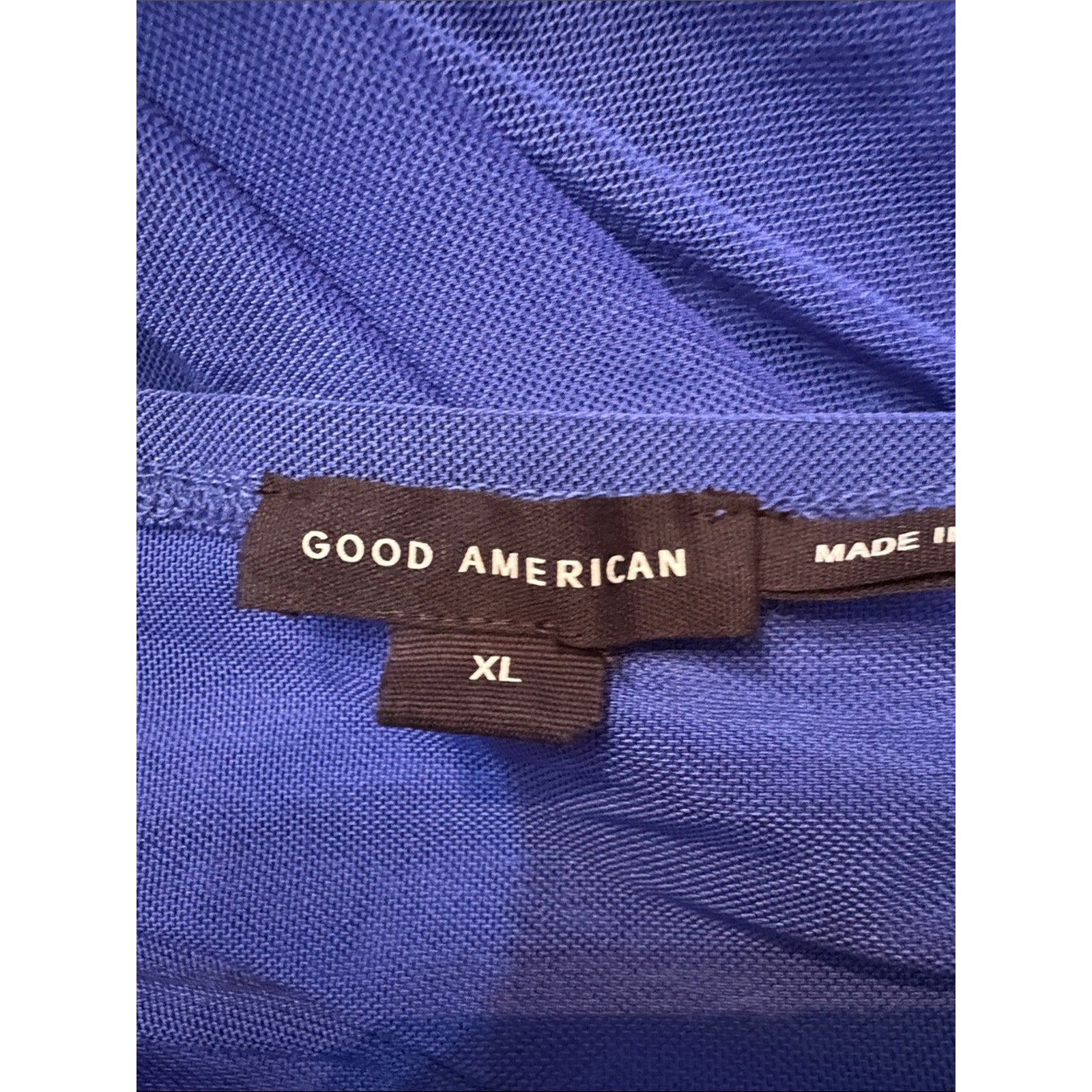 Good American Mesh Ruched Maxi Skirt Capri Blue - size XL