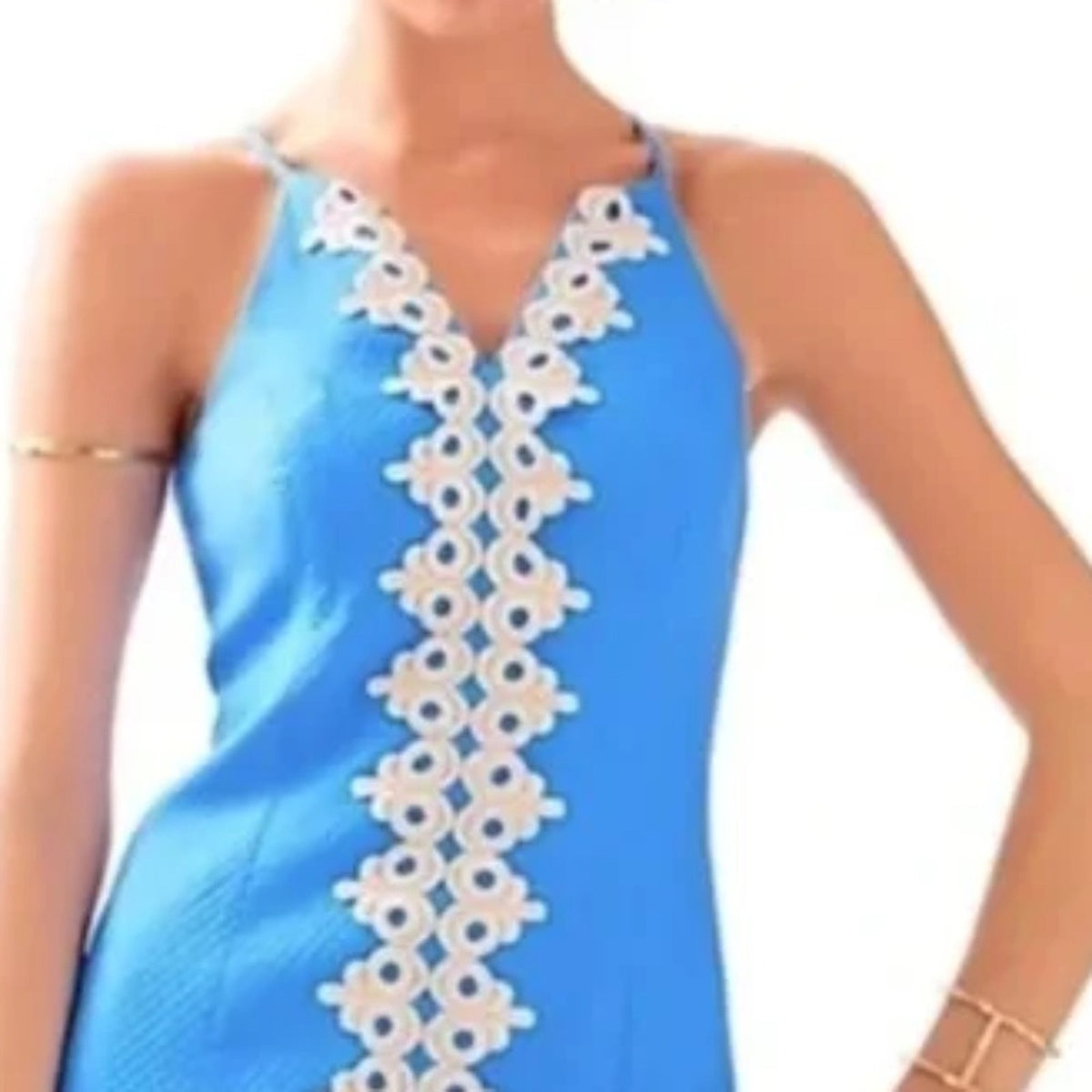 Lilly Pulitzer Pearl Blue and Gold Shift - size 2