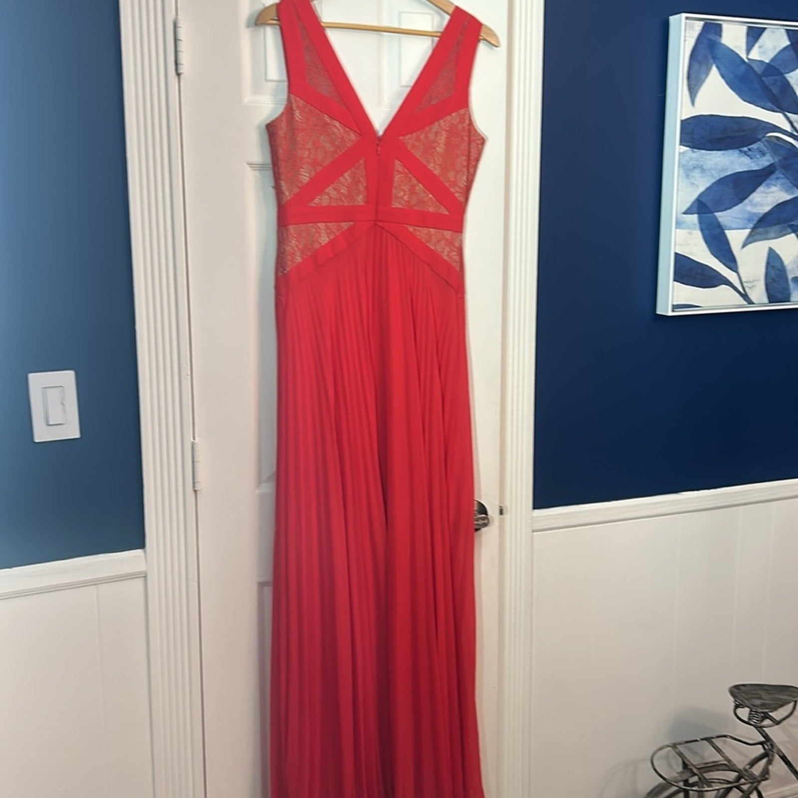 BCBG MAXAZRIA x REVOLVE Bright Poppy Pleated Maxi Dress - size 10