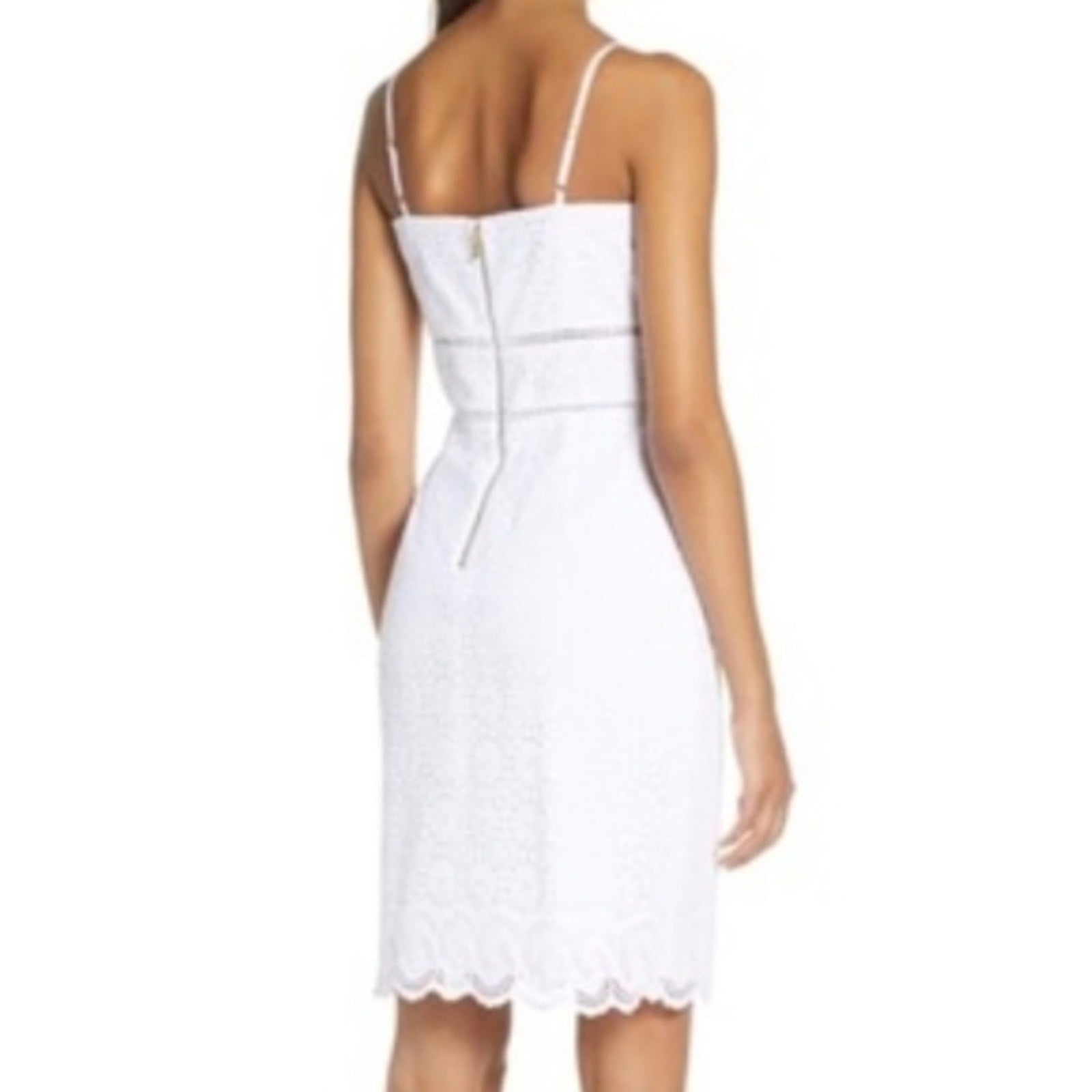 LILLY PULITZER Jaida Sweetheart Eyelet Dress In Resort White - size 00