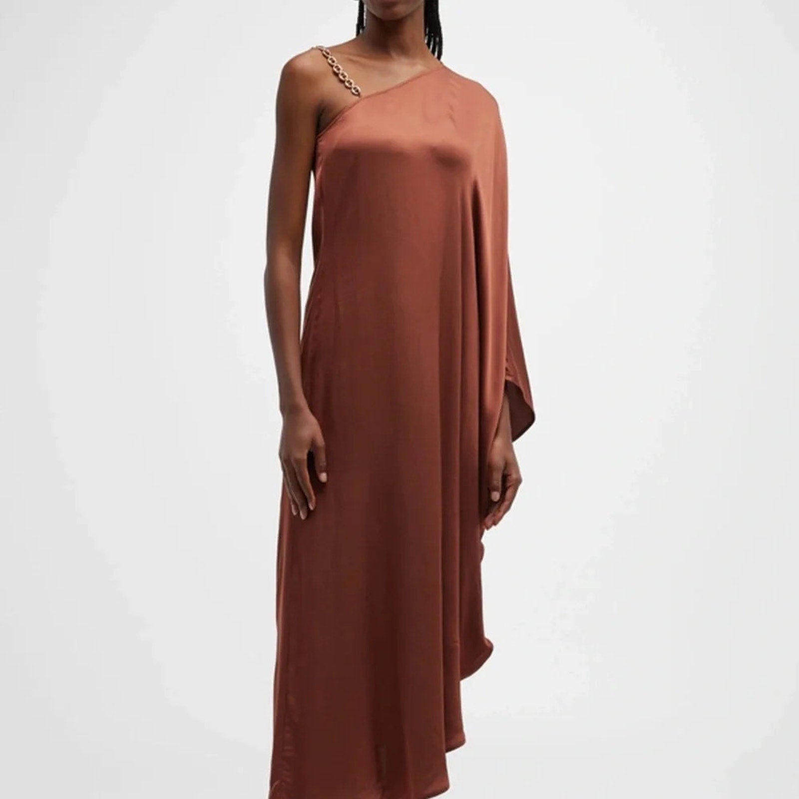 NWT L'AGENCE Kerry Kaftan Dress in Hickory  - size Large