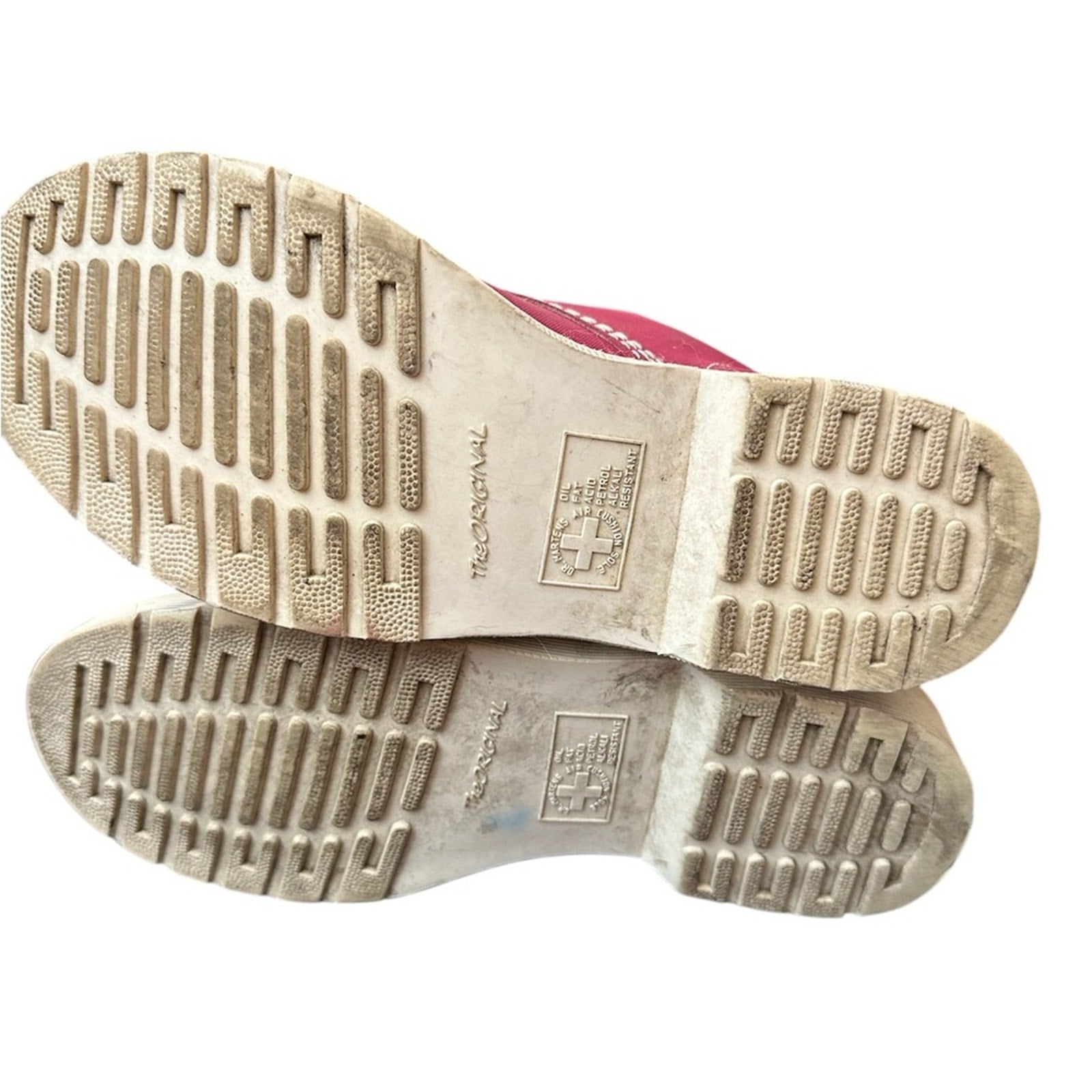 Dr Marten’s Red/Pink Canvas Lace Up Boot - 9