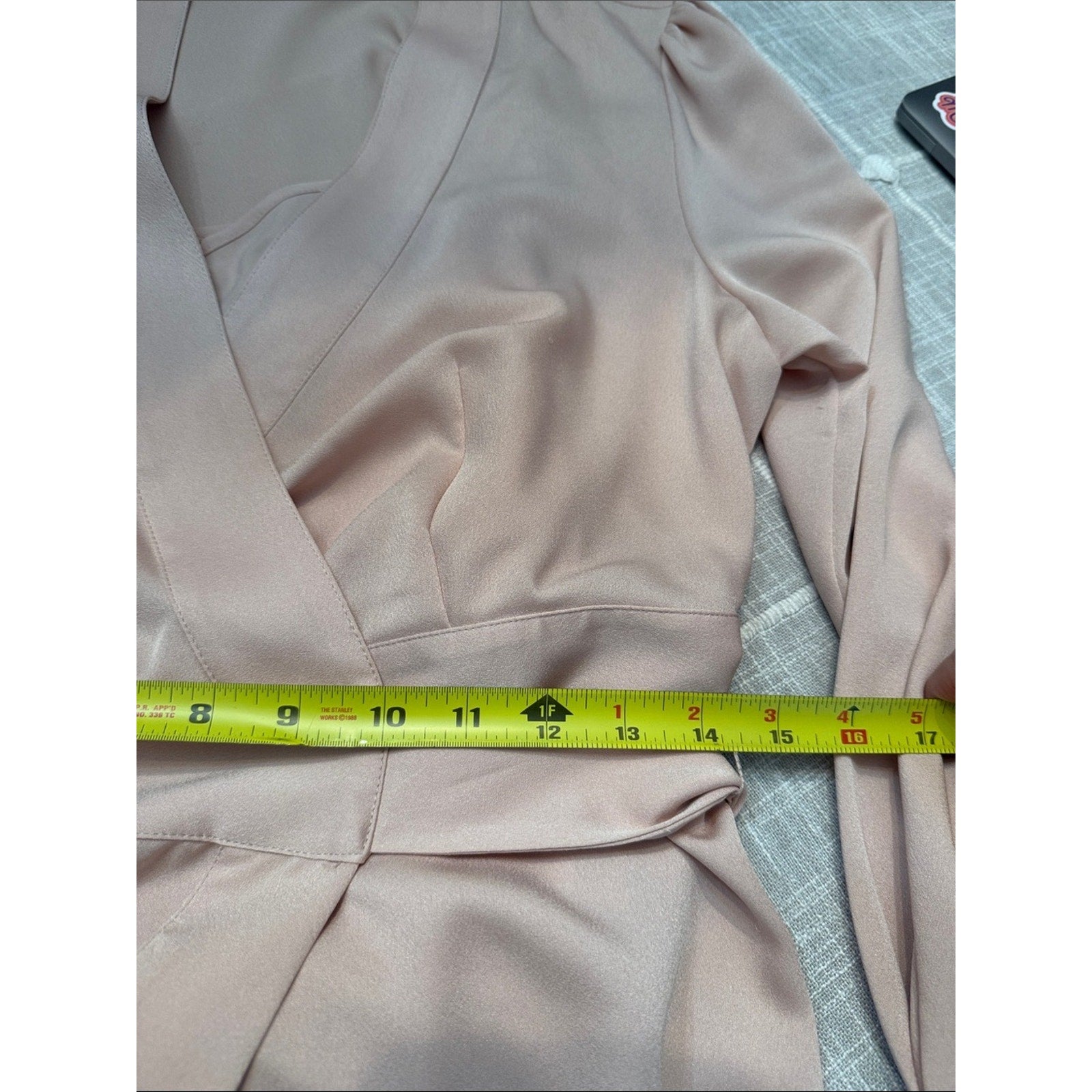 BCBG MaxAzaria Wrap Midi Dress in Bare Pink - M 🌟