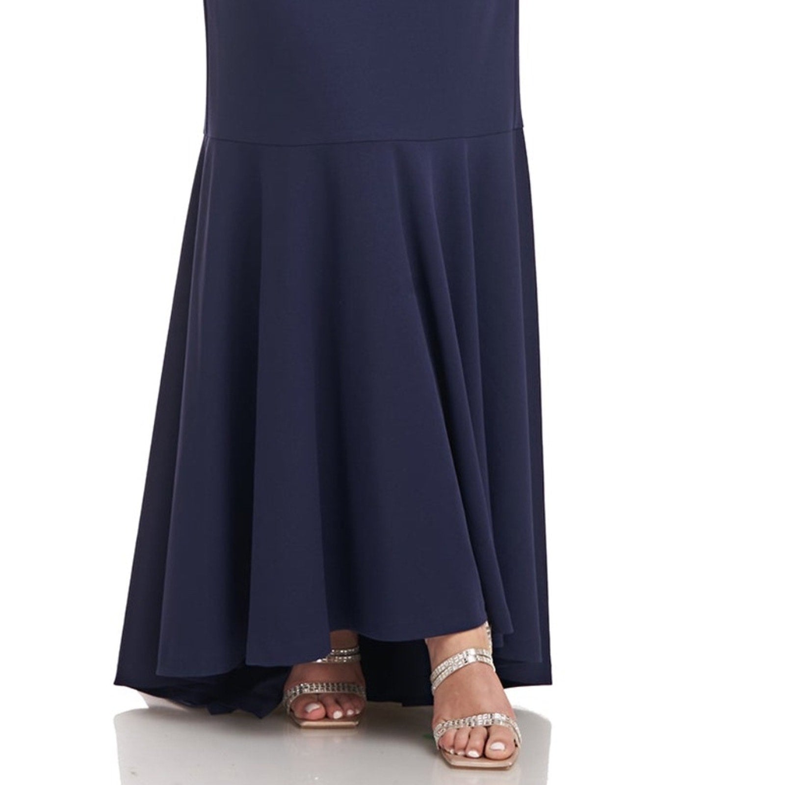 NWT JS Collections Celia Mixed Media Mermaid Gown - size 14