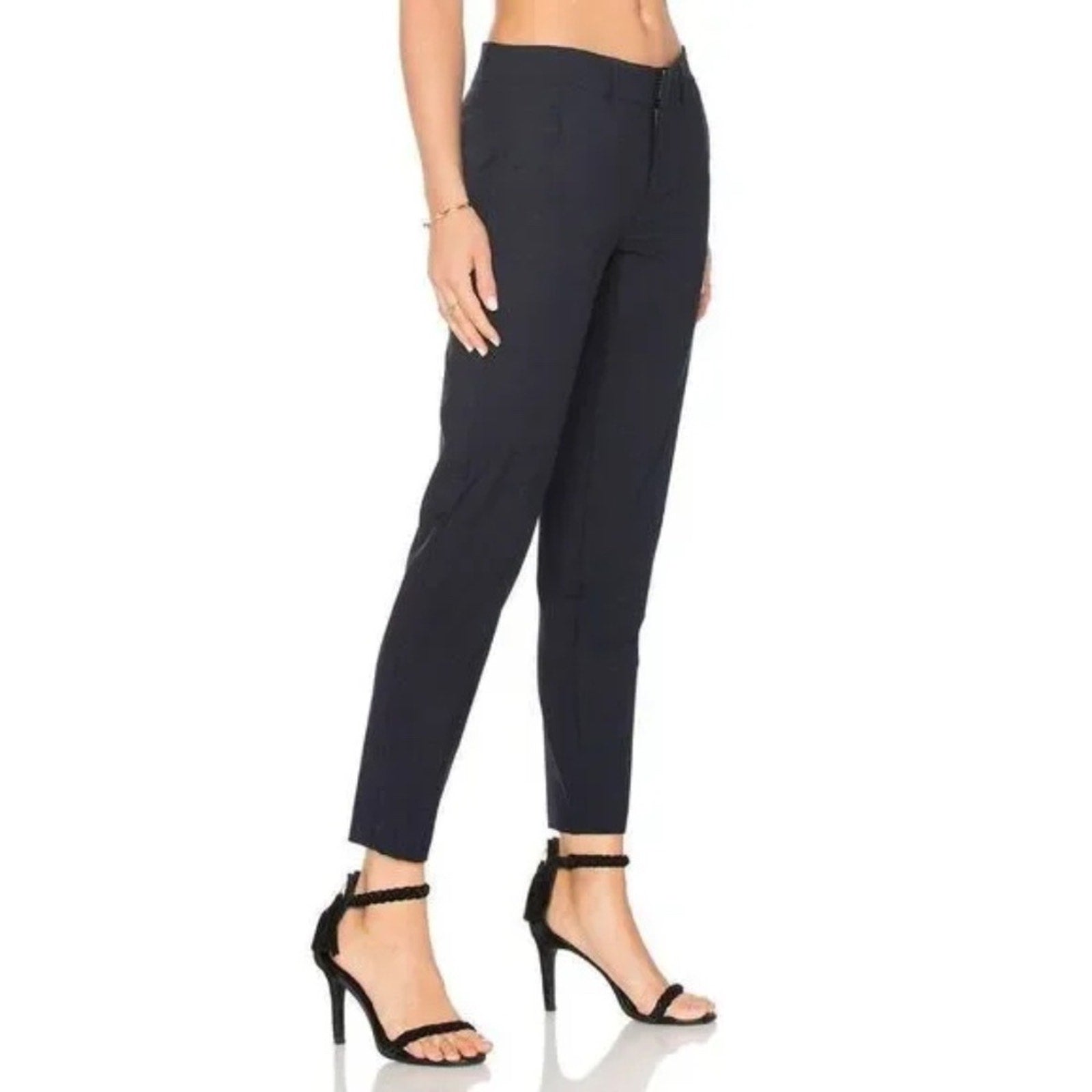 VINCE STRAPPING' STRETCH WOOL TROUSERS IN COASTAL BLUE - size 2