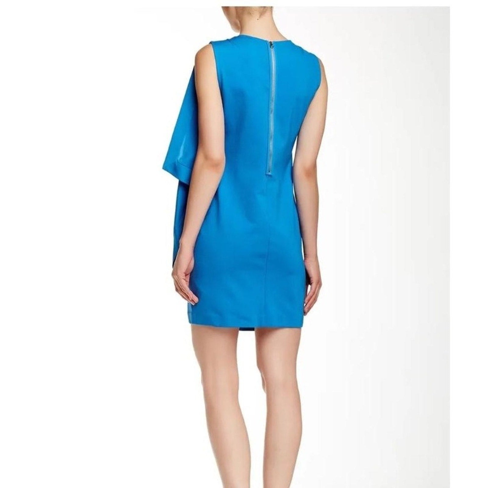 Ted Baker Women’s Bolty One Sided Draped Tunic Dress in Blue Size 0 (US size 2)