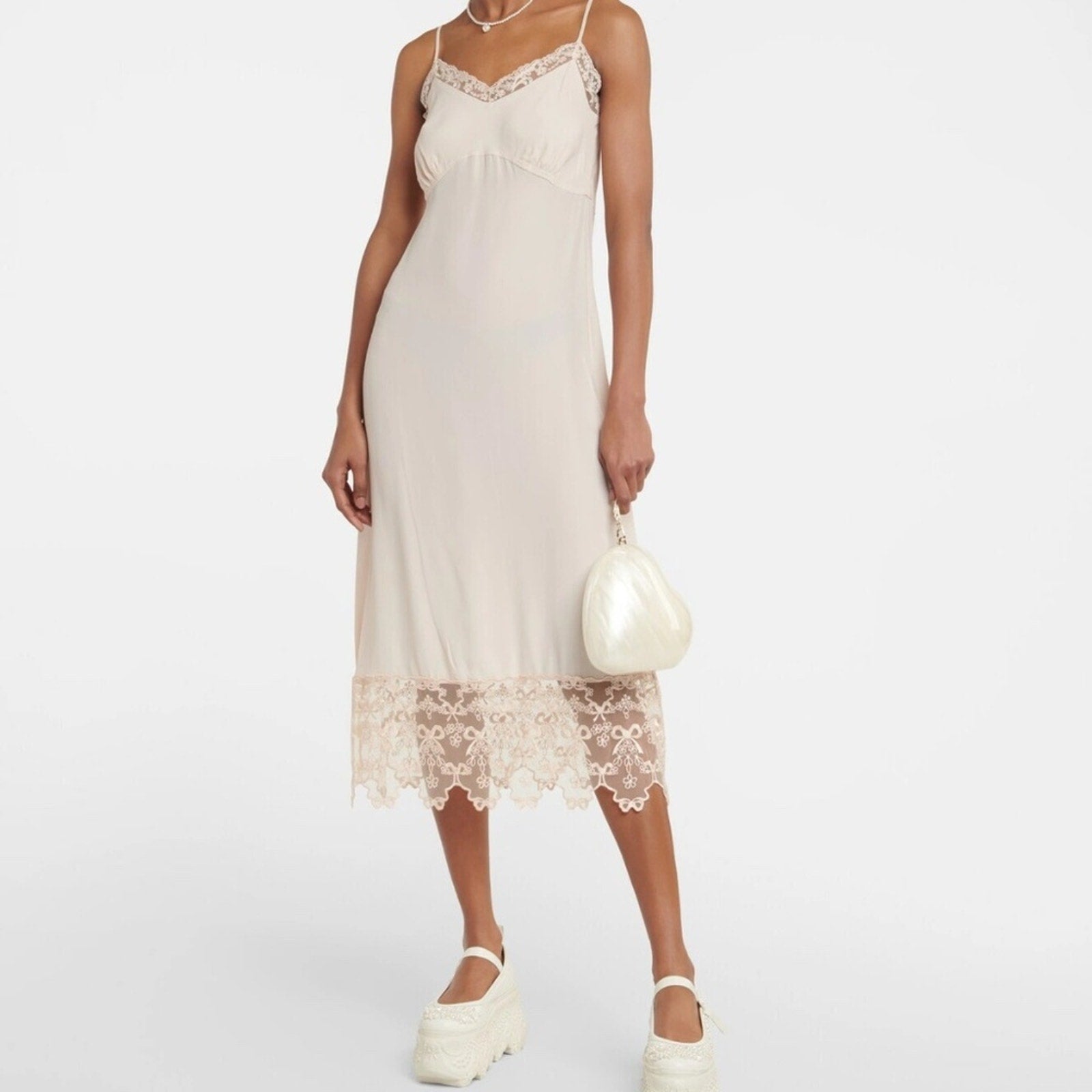 Simone Rocha - Crêpe de chine slip dress - size US 8 (UK 12)