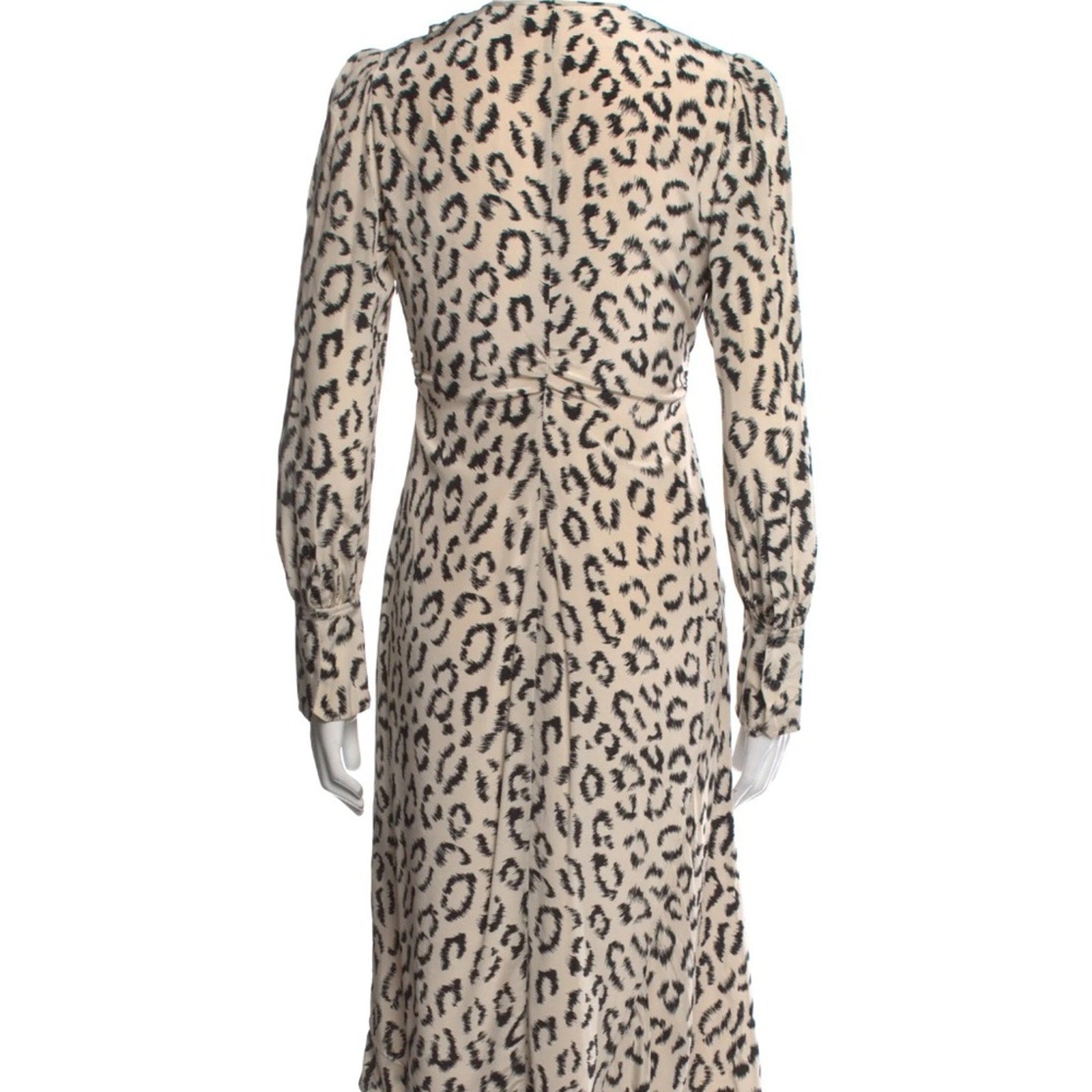 ALC | Eden Leopard Print Zip Front Silk Dress - size 0