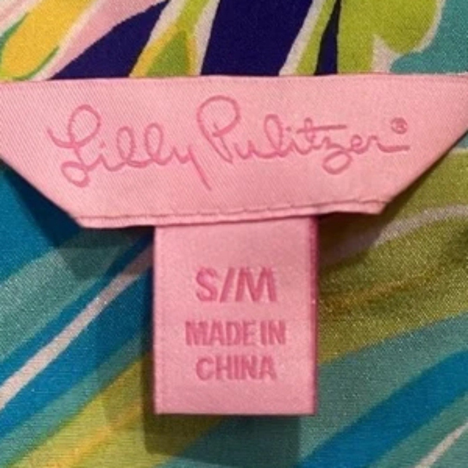 Lilly Pulitzer Adaleesa Silk Short Caftan Land Escape tunic top - size S/M