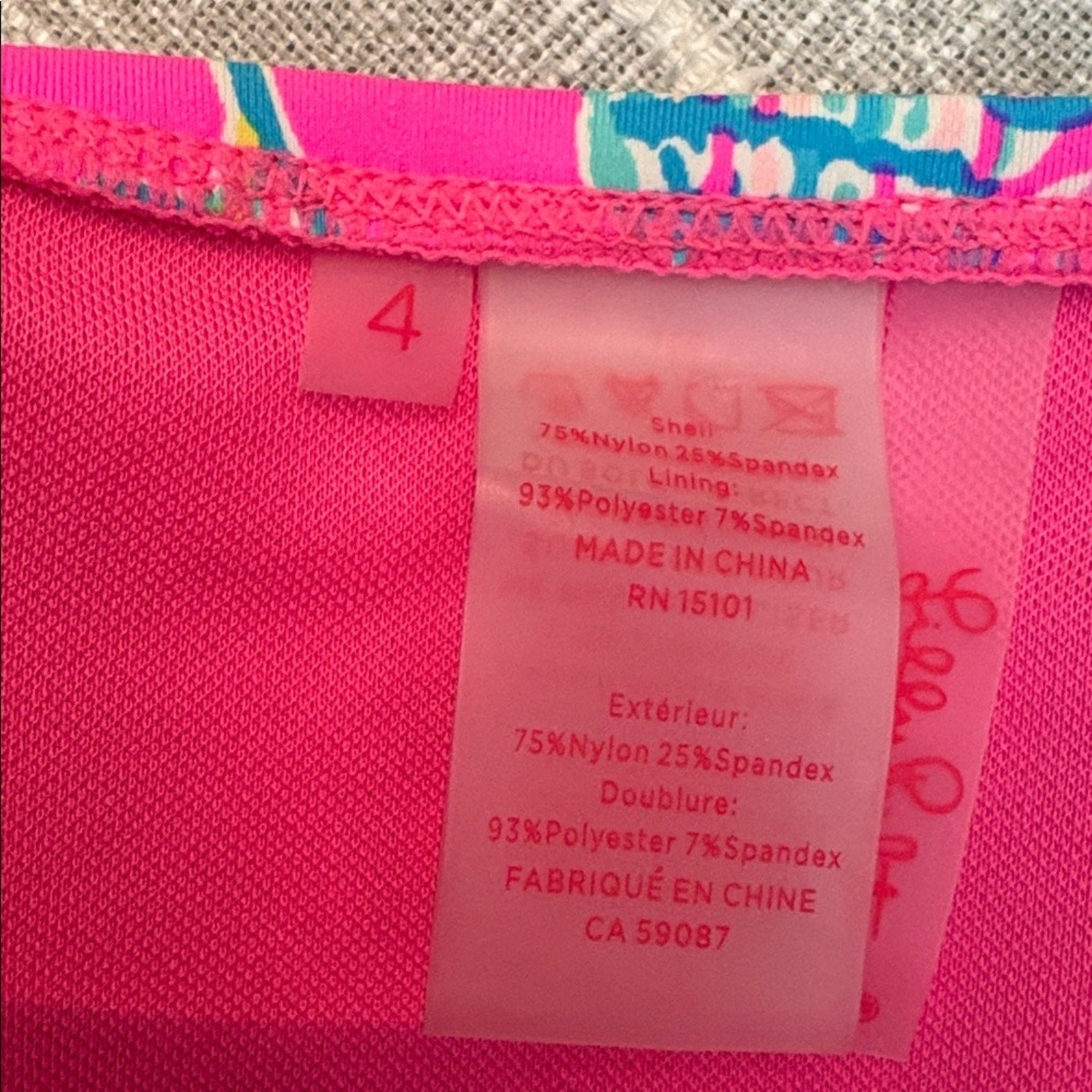 Lilly Pulitzer Bryon Bikini Bottom Pink Isle Shell Me Something Good - size 4