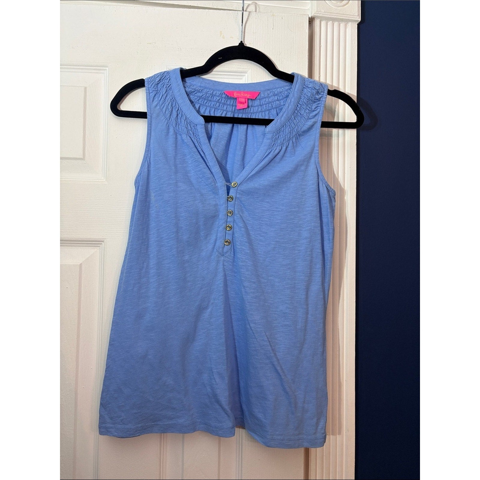 Lilly Pulitzer Essie tank top in blue - size XXS