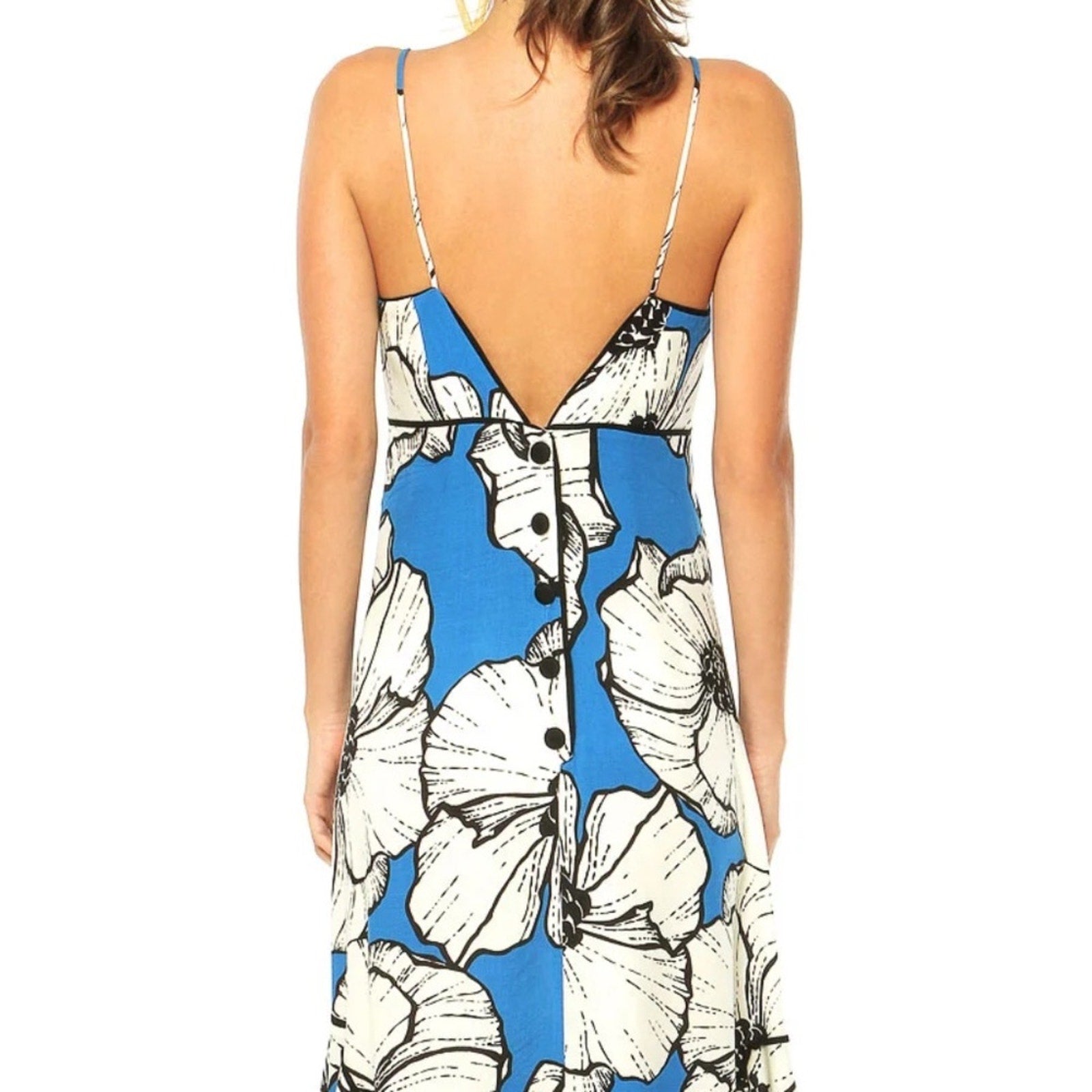 Farm Rio blue floral dress - size M