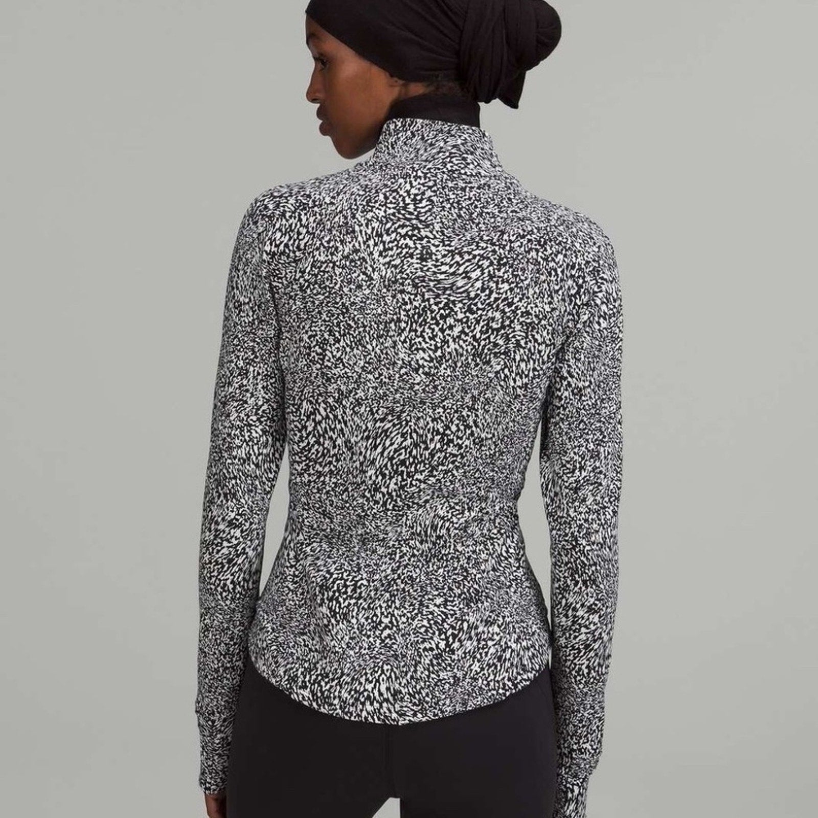Lululemon Instill Jacket Warped Grain Alpine White Black - size 4