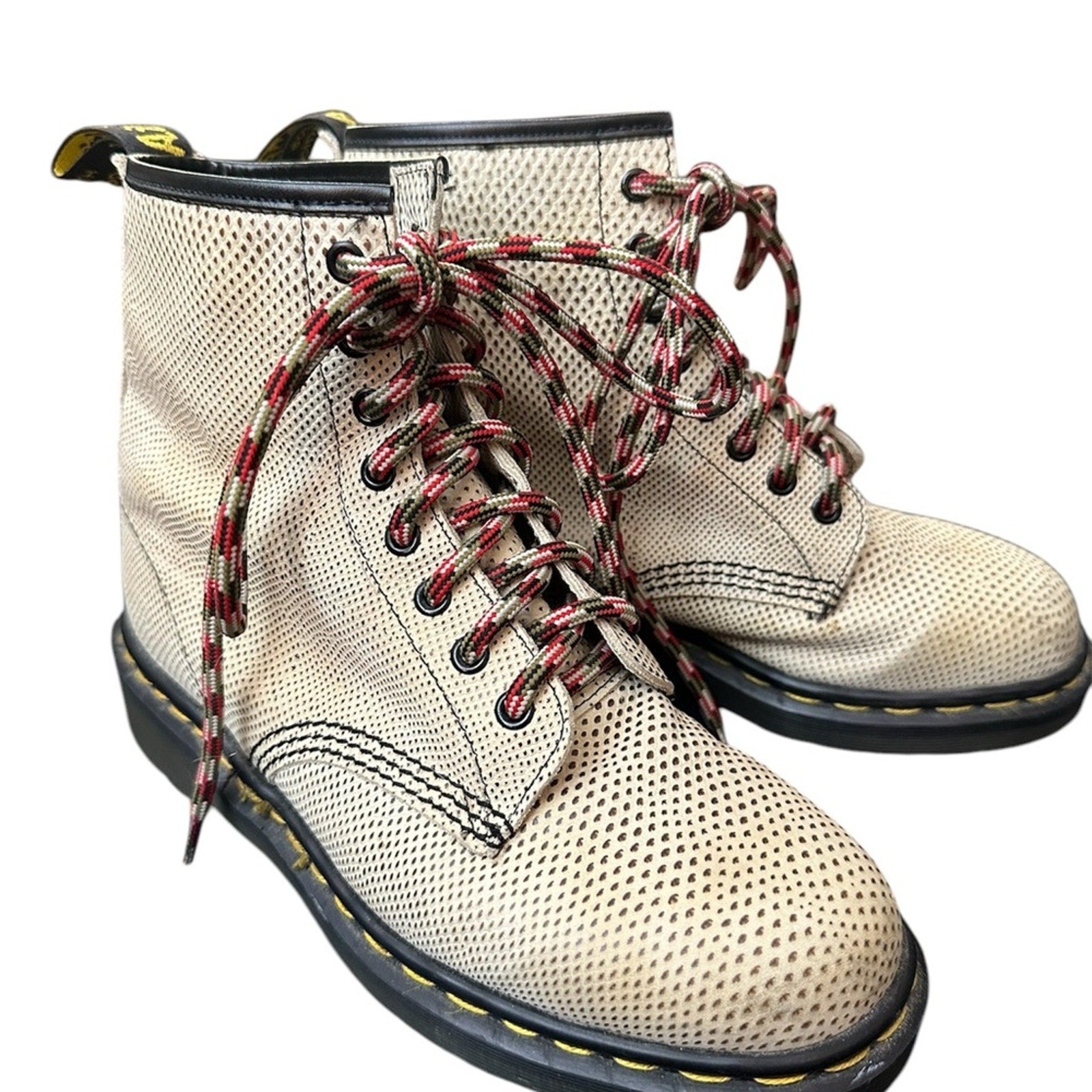 RARE Dr Martens 1460 Beige Snake Made in England - 9