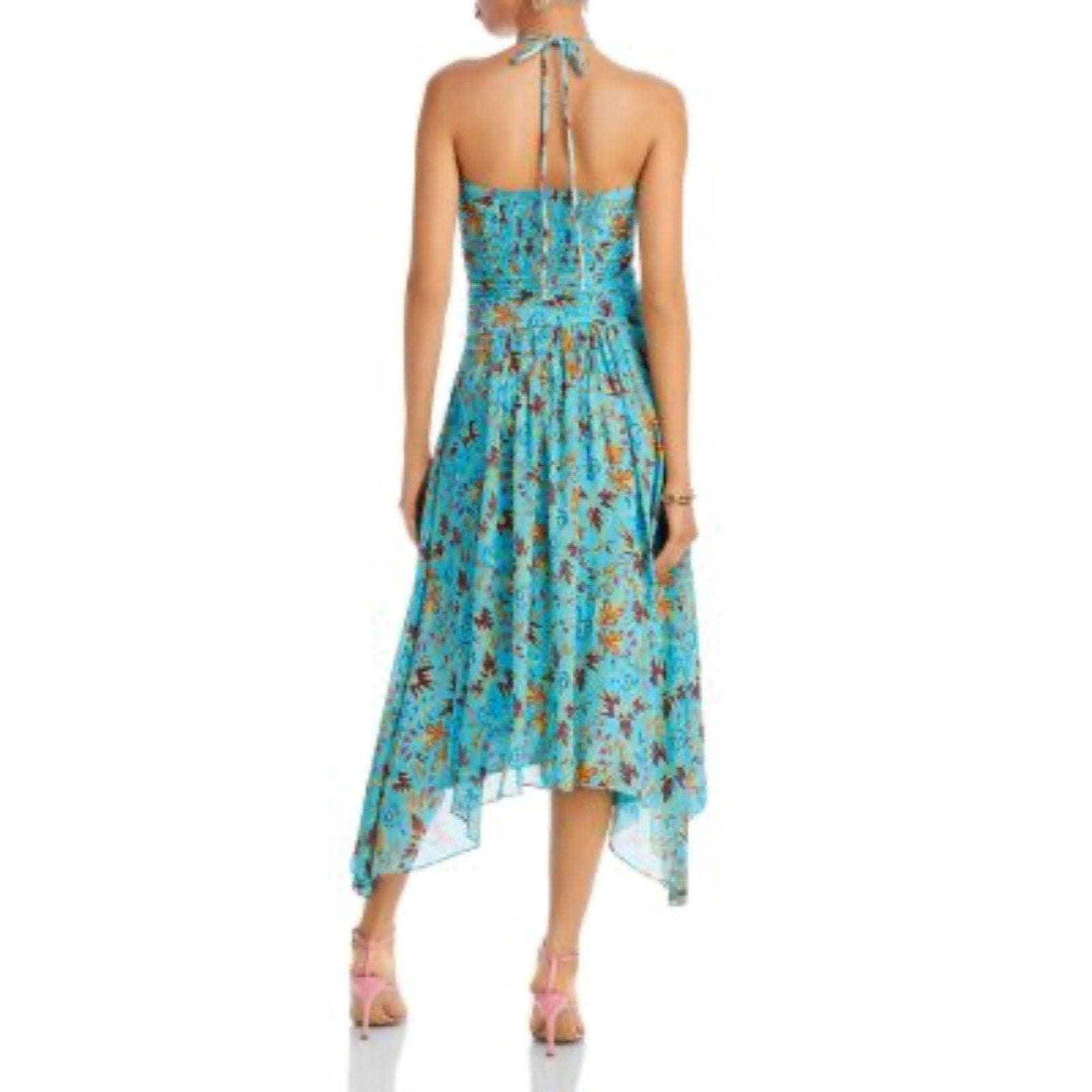 A.L.C. Violet Silk Halter Midi Dress- size 0 - NEW