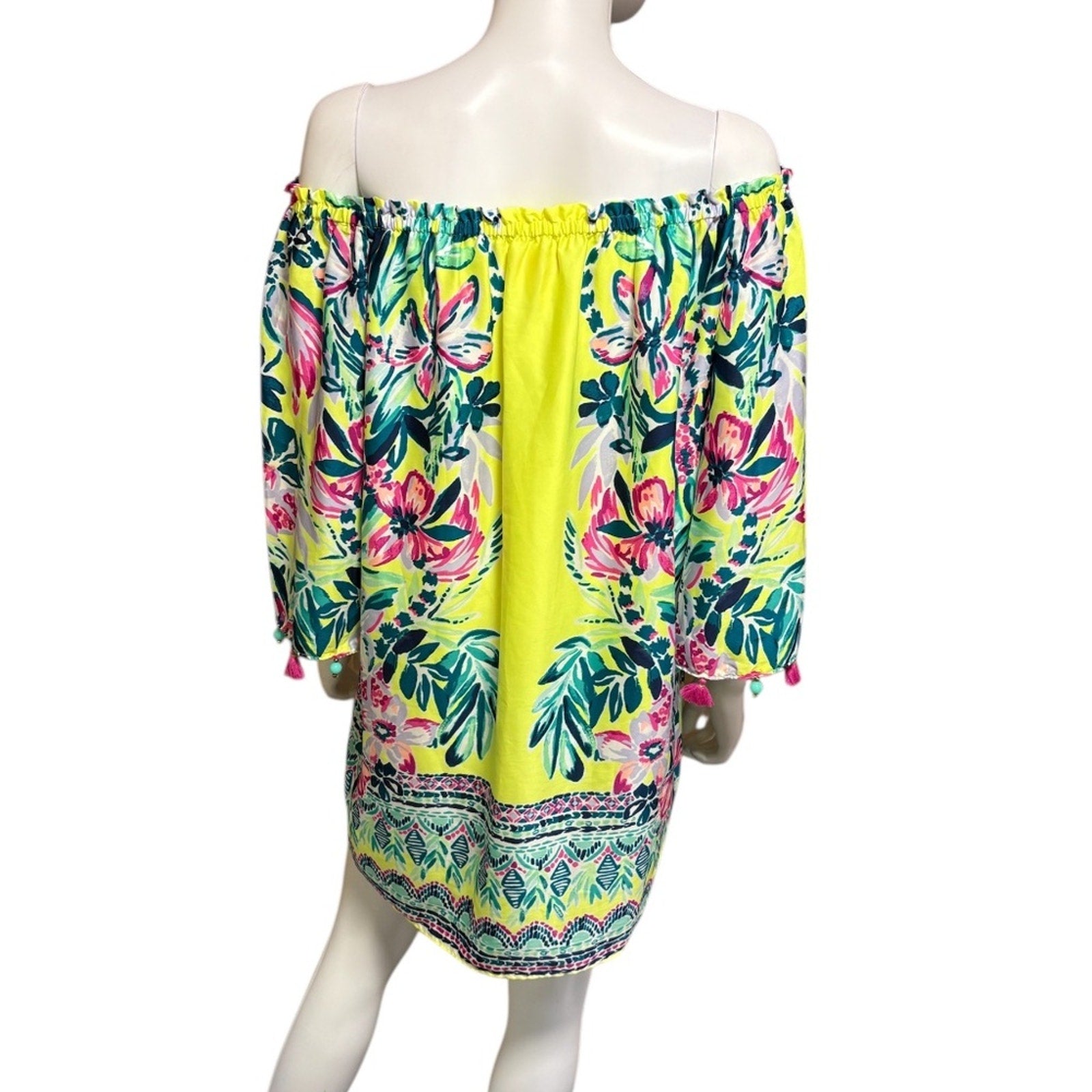 Lilly Pulitzer Payge Dress Bauble Yellow Lemur Alone Holy Grail - size S