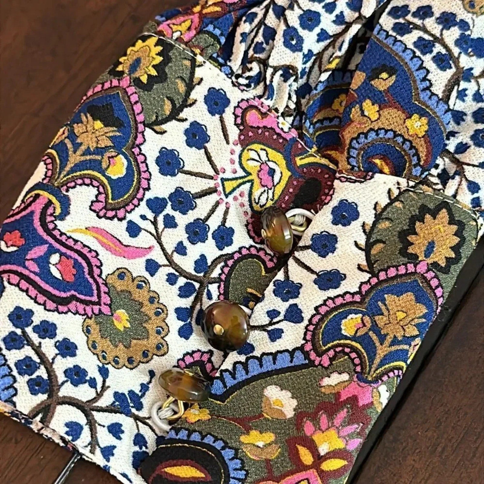 NEW Veronica Beard Sura Tapestry-Print Blouse - size 2