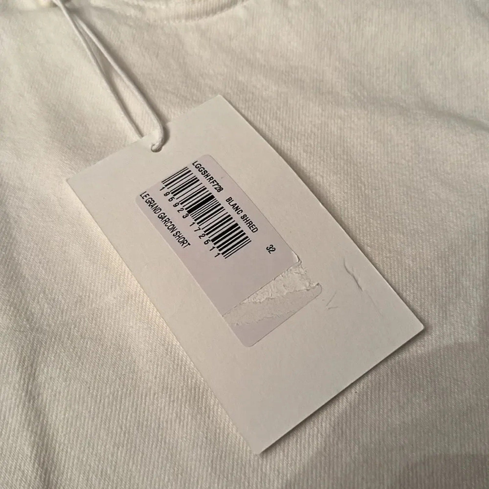 NWT Frame White 'Le Grand Garçon' Shorts - 32