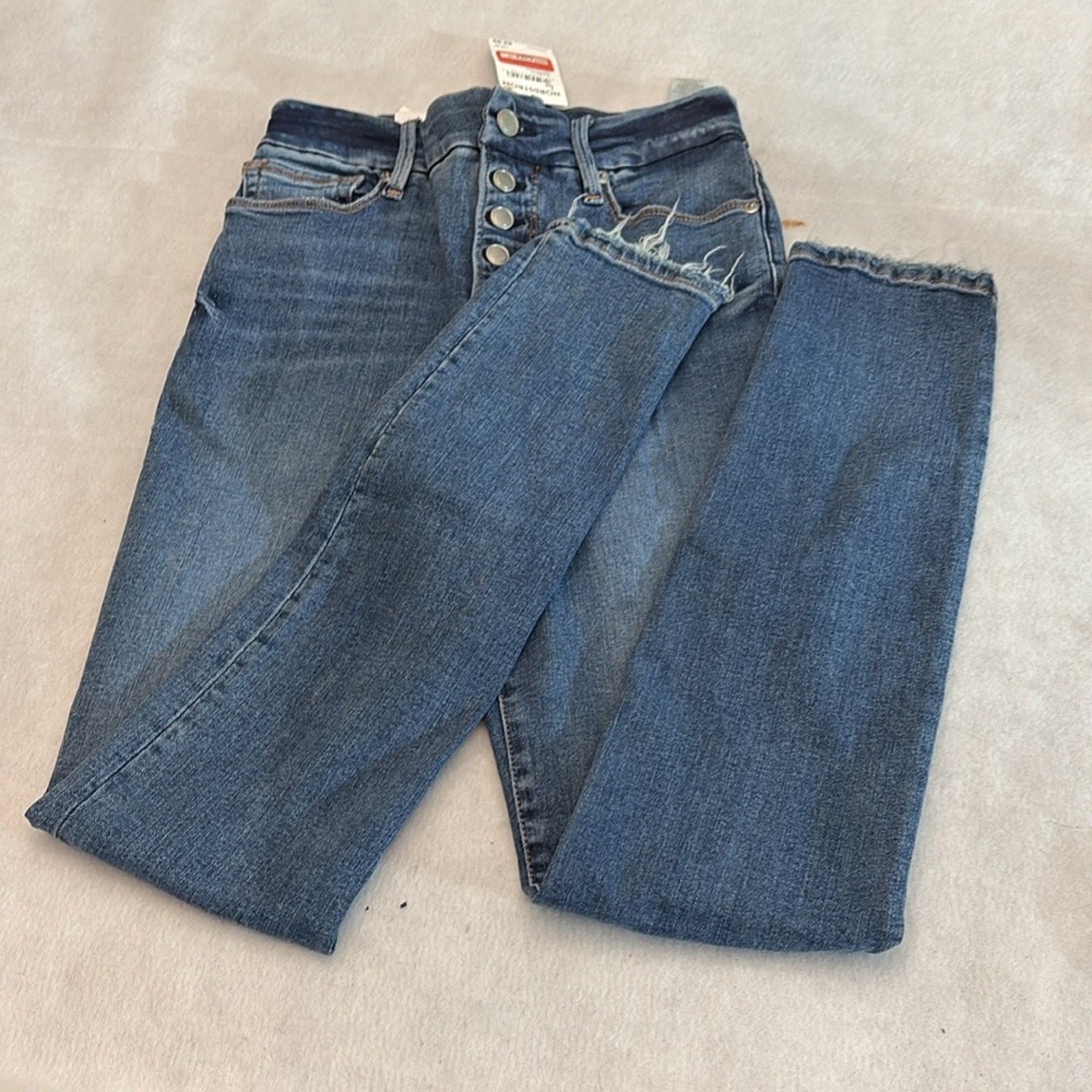 NWT Good American Jeans Women's Size 2/26 Skinny High Rise Button Fly