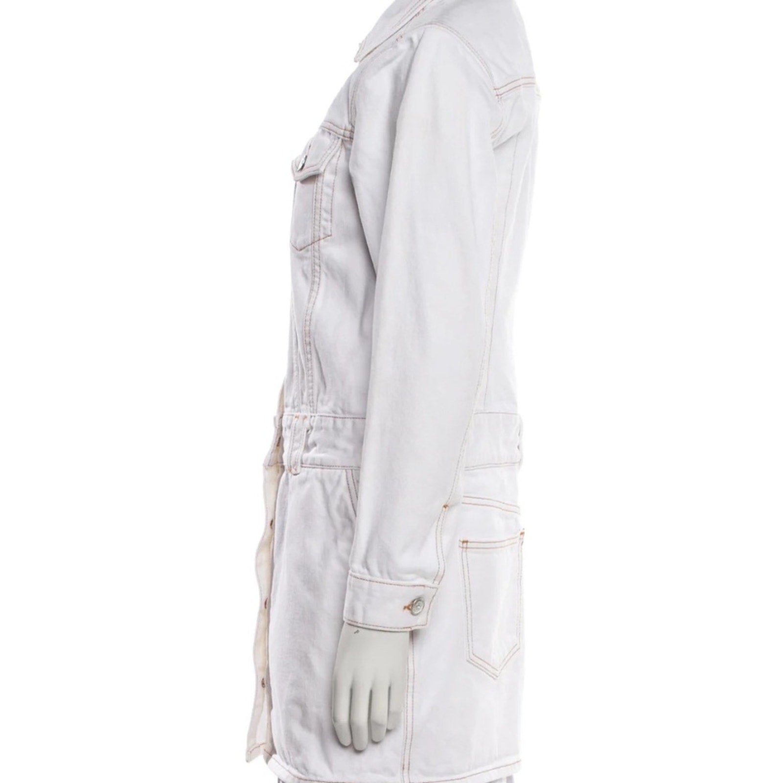 GANNI  White Denim Mini Dress - size M