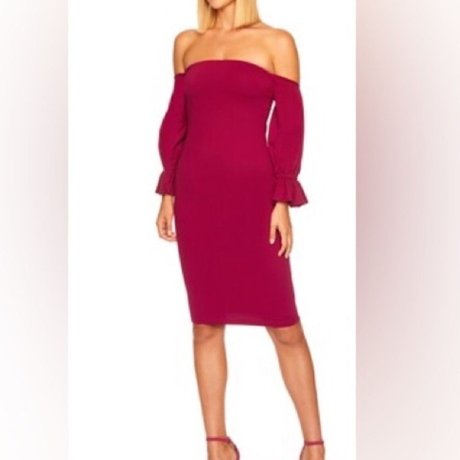 NWT Susana Monaco Off-the-shoulder Shealth Dress - size Small