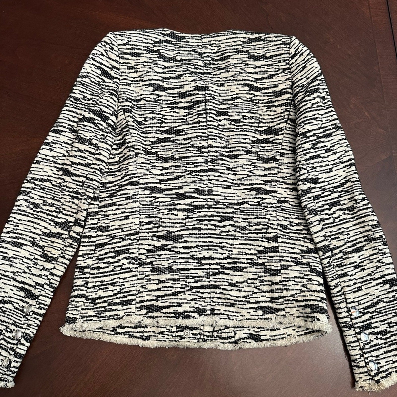 Iro Tweed Pattern Evening Jacket - size 36 (US size 4 or small)