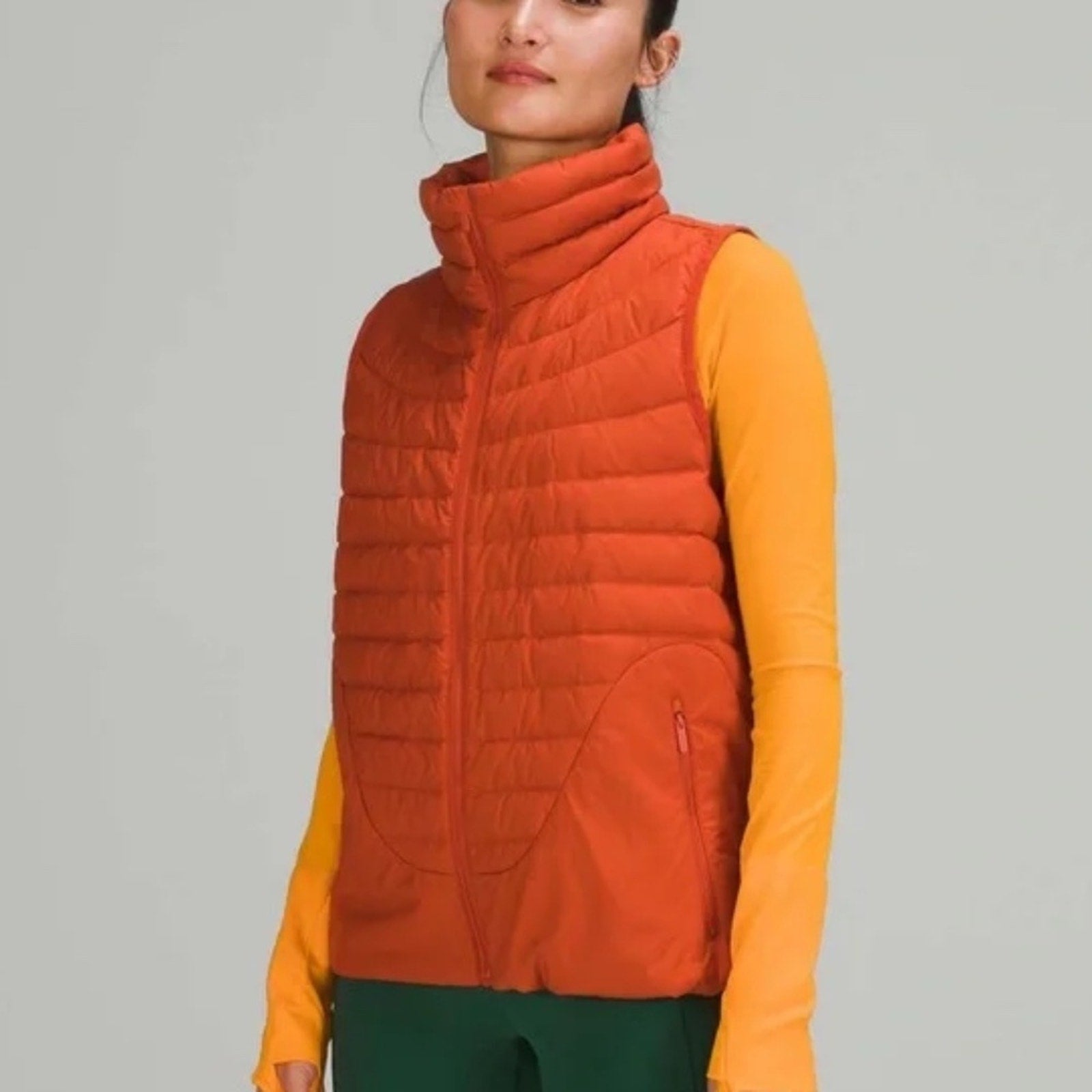 lululemon lightweight relaxed fit down vest - size 10