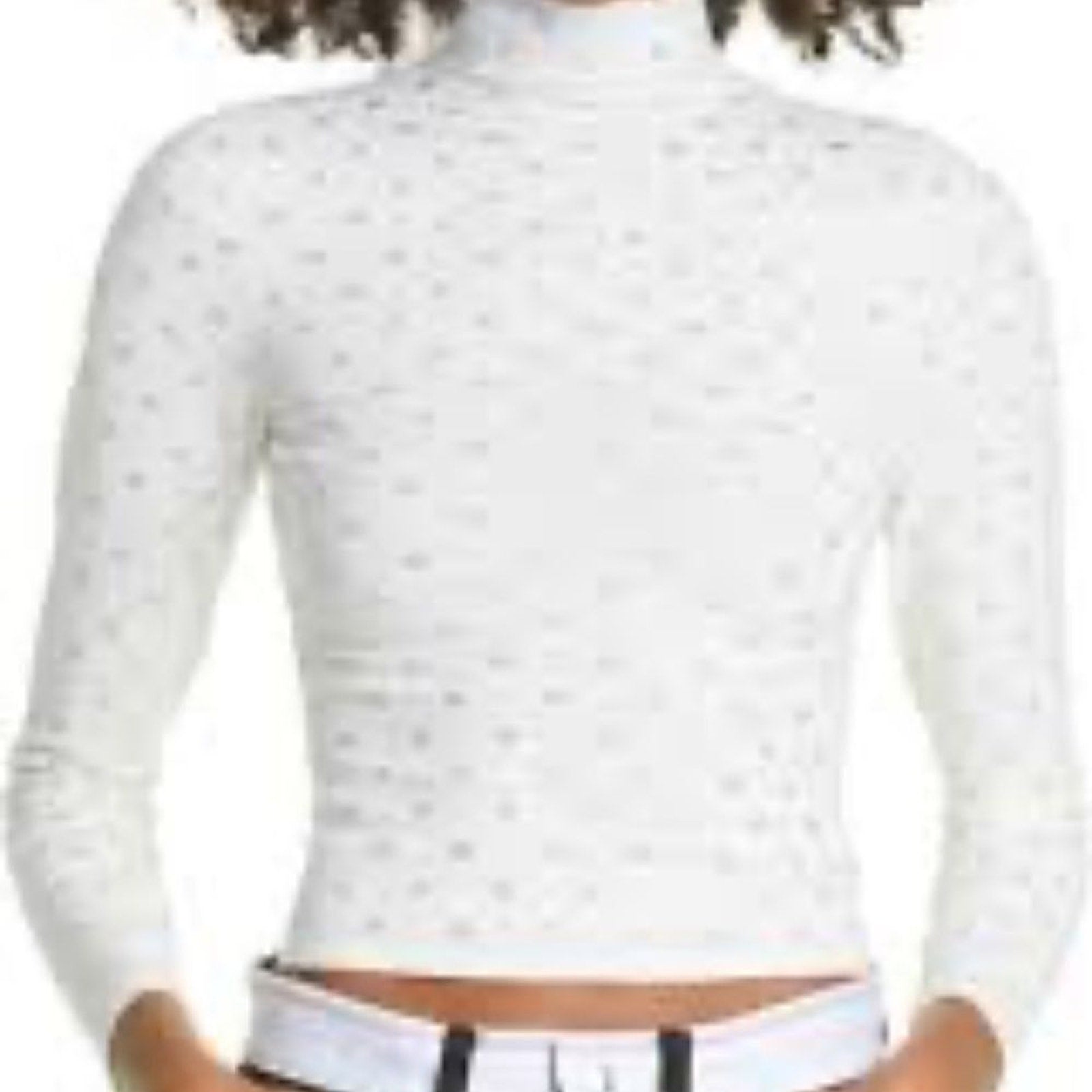 NWT Alexander Wang Crystal Logo Turtleneck  Crystal Logo Turtleneck - size XL