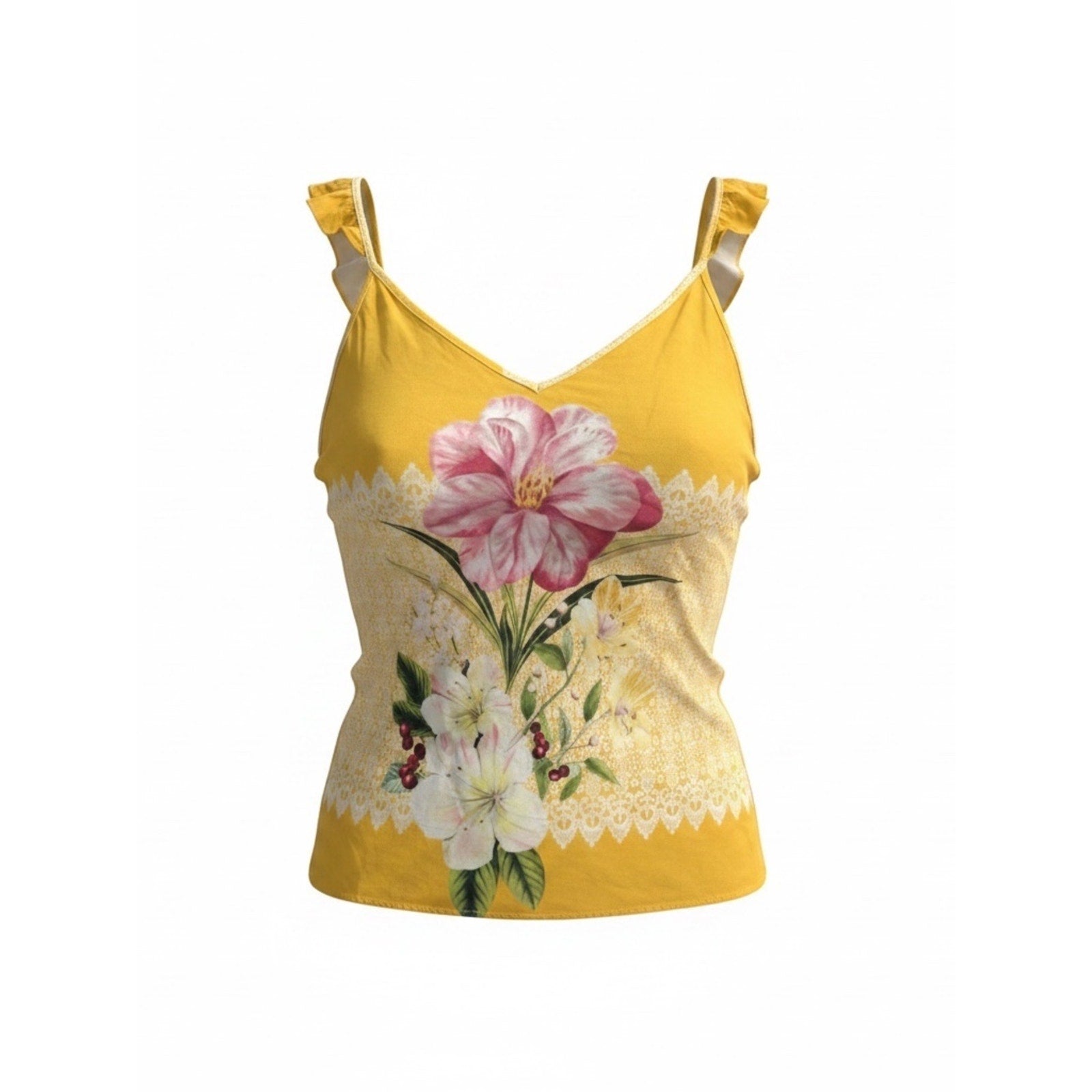 Farm Rio Yellow Floral Blouse - Small