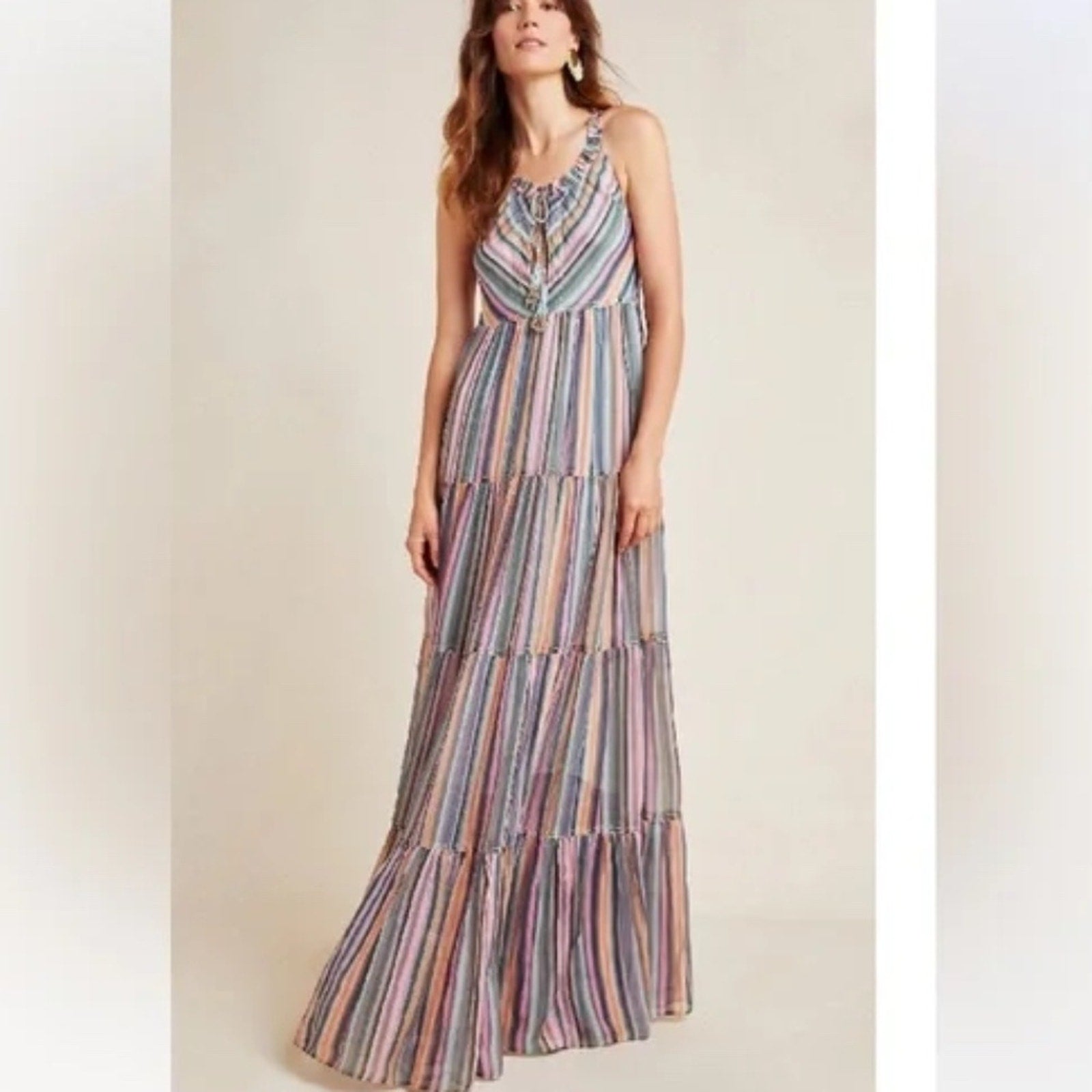Love Sam Winnie Stripe Maxi Dress - size M