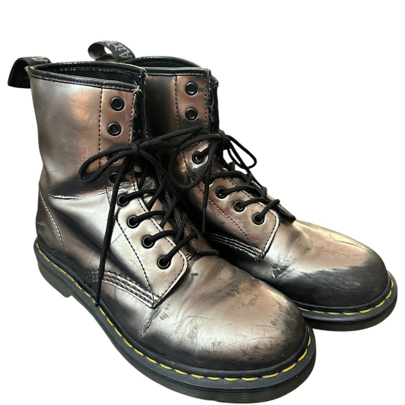 Dr. Marten 1460 Metallic Lace Up Boots - 9