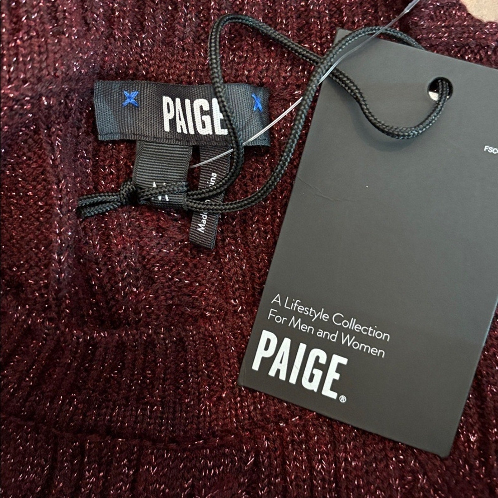 NWT Paige Marium Midi Burgundy Red Sweater Dress - size M