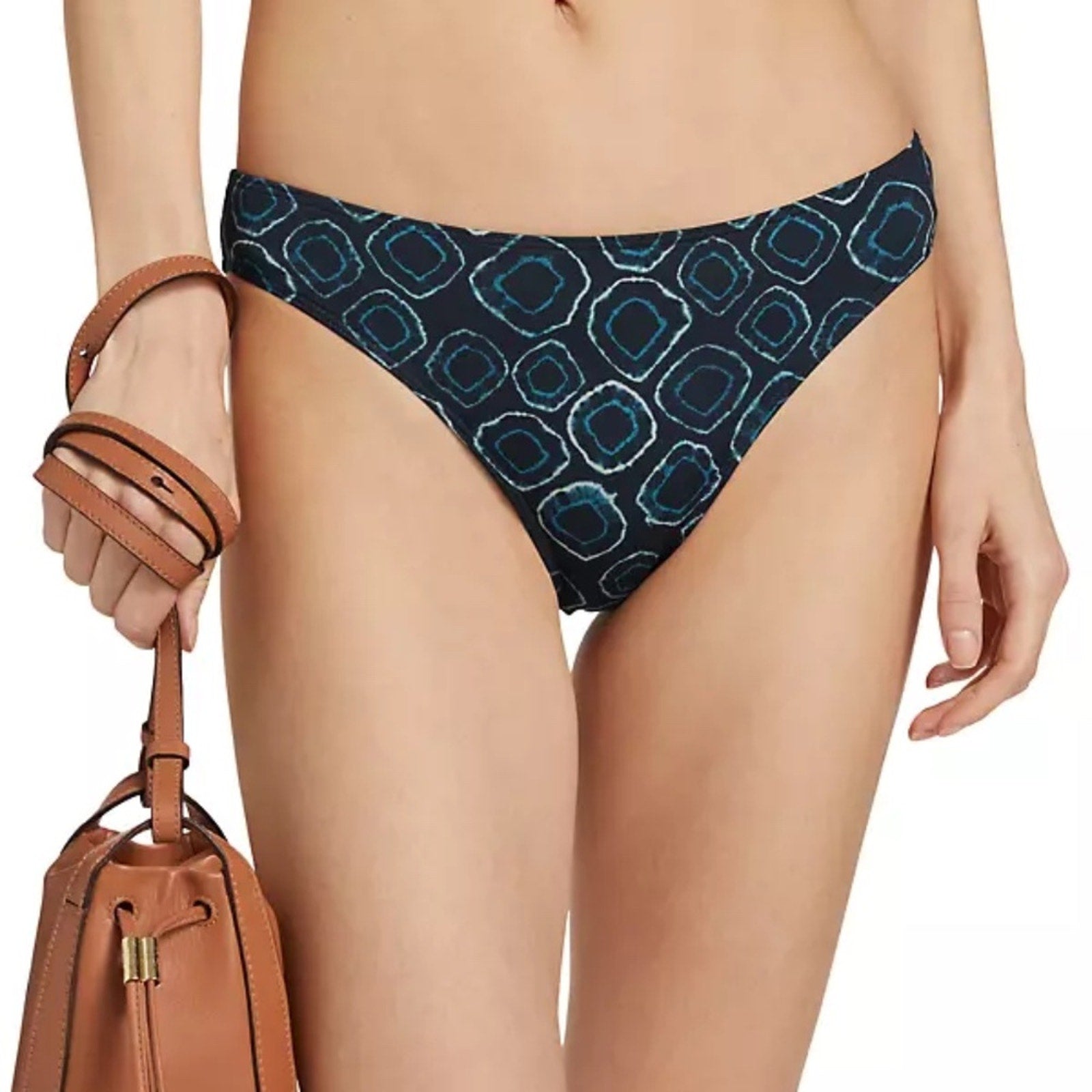 NEW Ulla Johnson  Dani Printed Low-Waist Bikini Bottom - size M