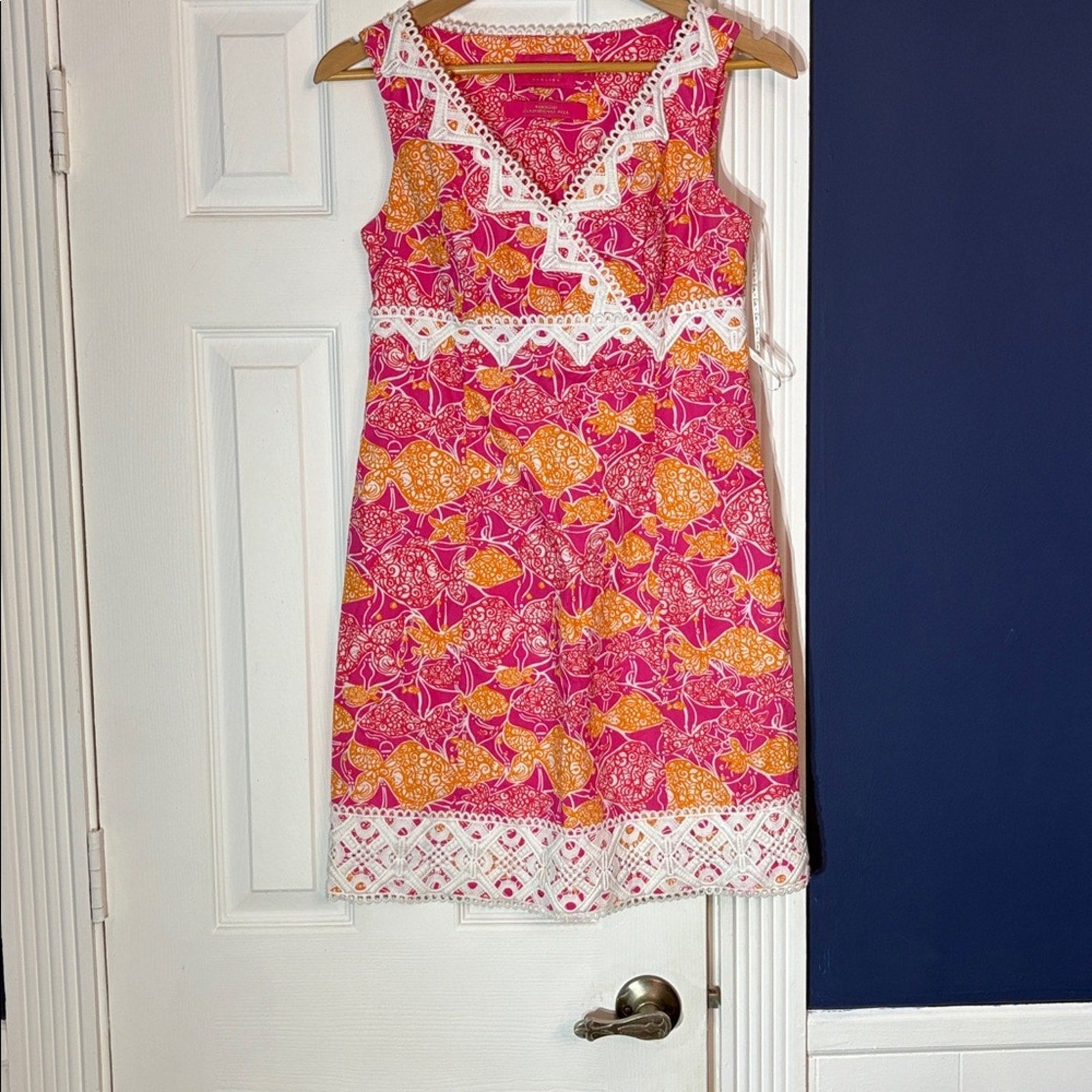 Lilly Pulitzer Jubilee Catherine Bell Lace Trim Tropical Print - Size 2