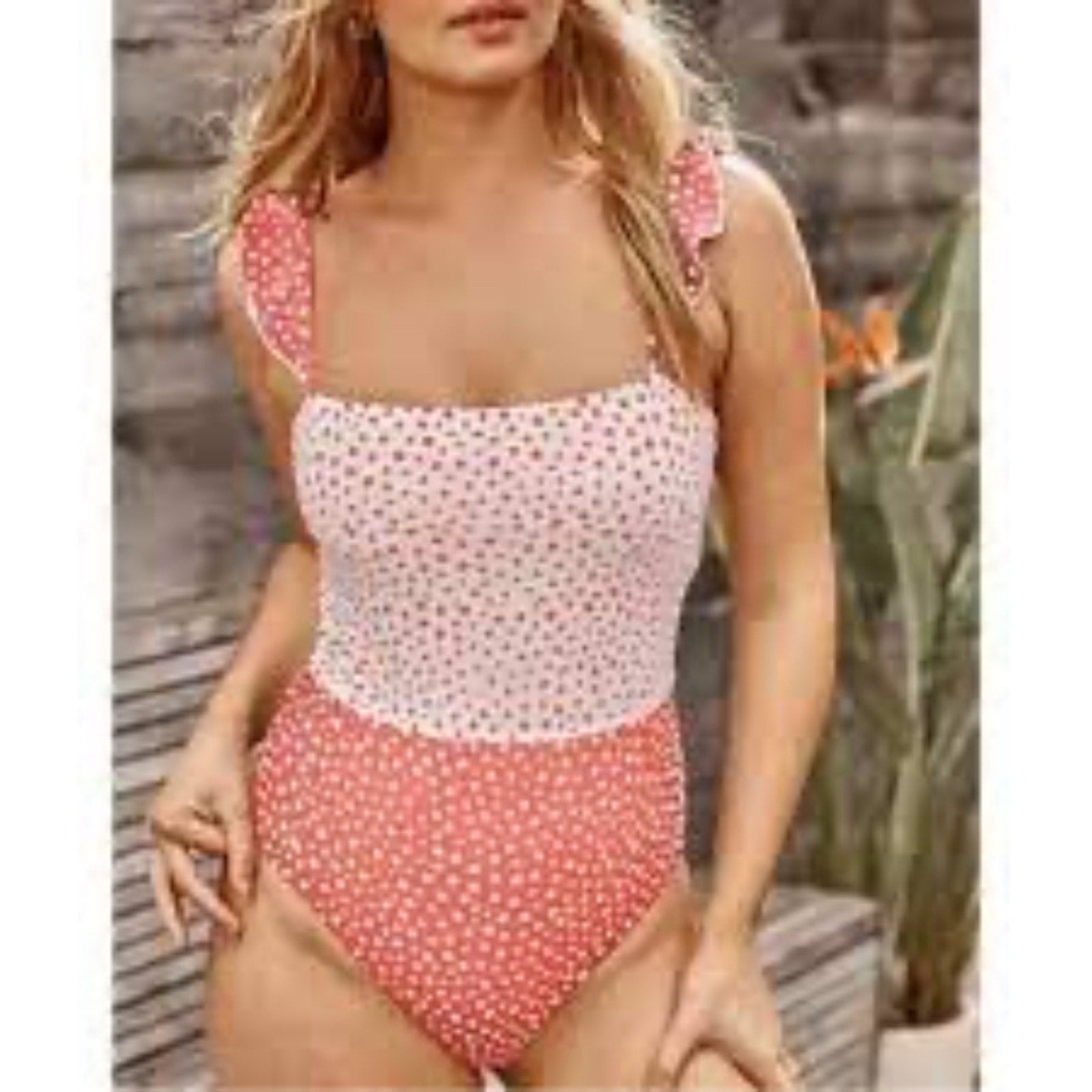 Summersalt The Ruffle Oasis One Piece Swimsuit On The Dot Seaweed size 6