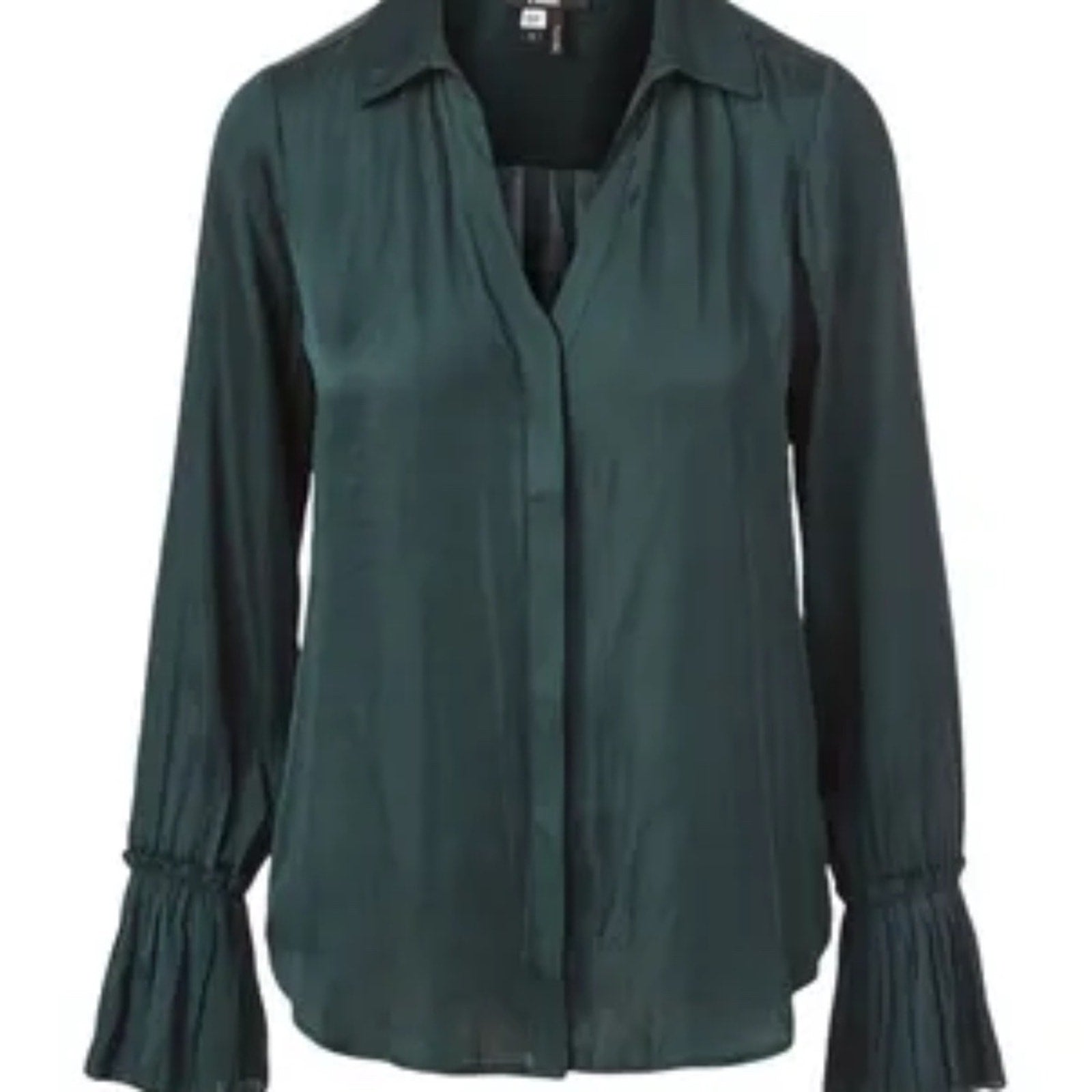 PAIGE Women's Abriana Long Sleeve Button Down Blouse - size M