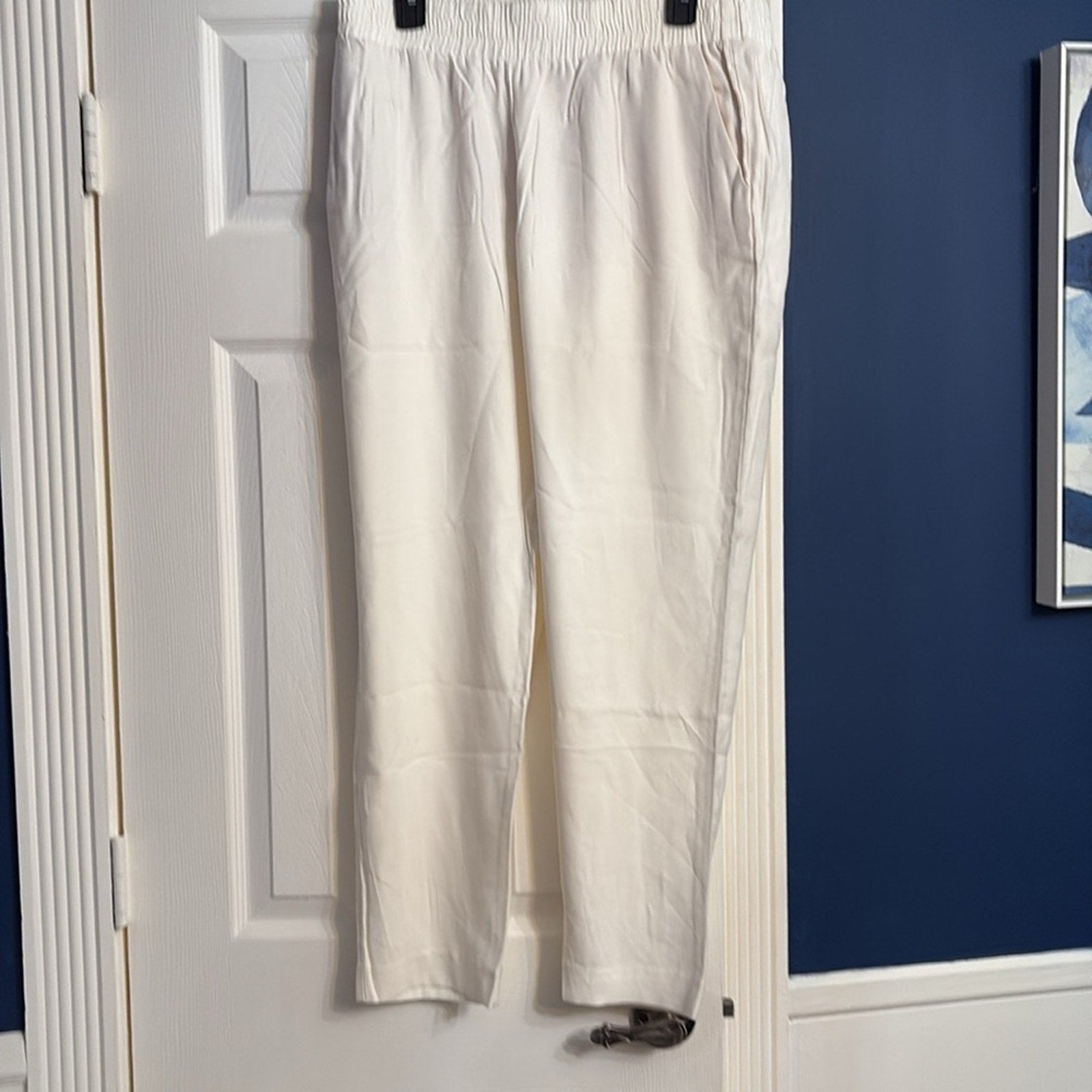 NEW Lilly Pulitzer Alaura Pull On Elastic Waist Pants in Coconut  -  Size Large