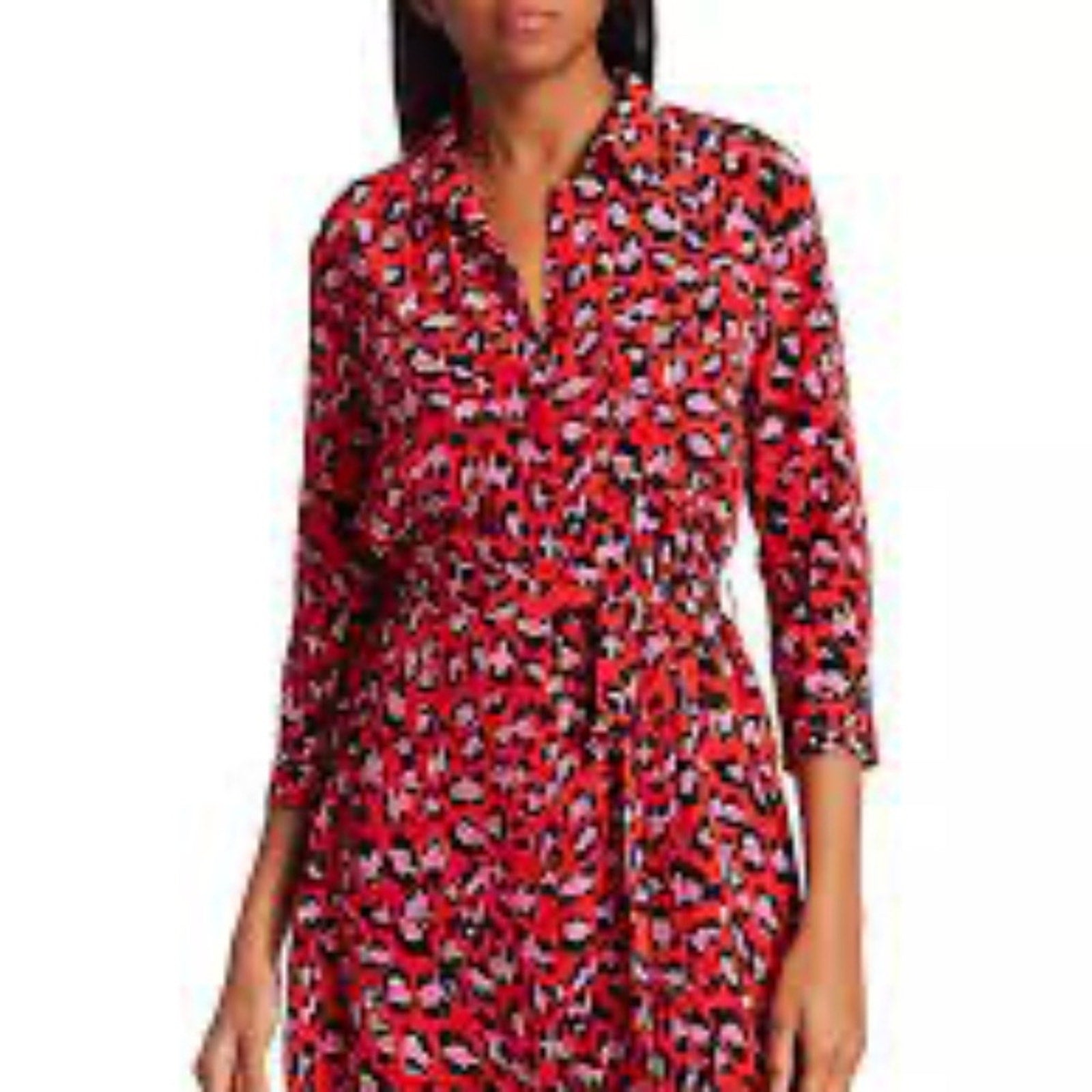 L'AGENCE Stella Leopard Print Shirtdress - size XS