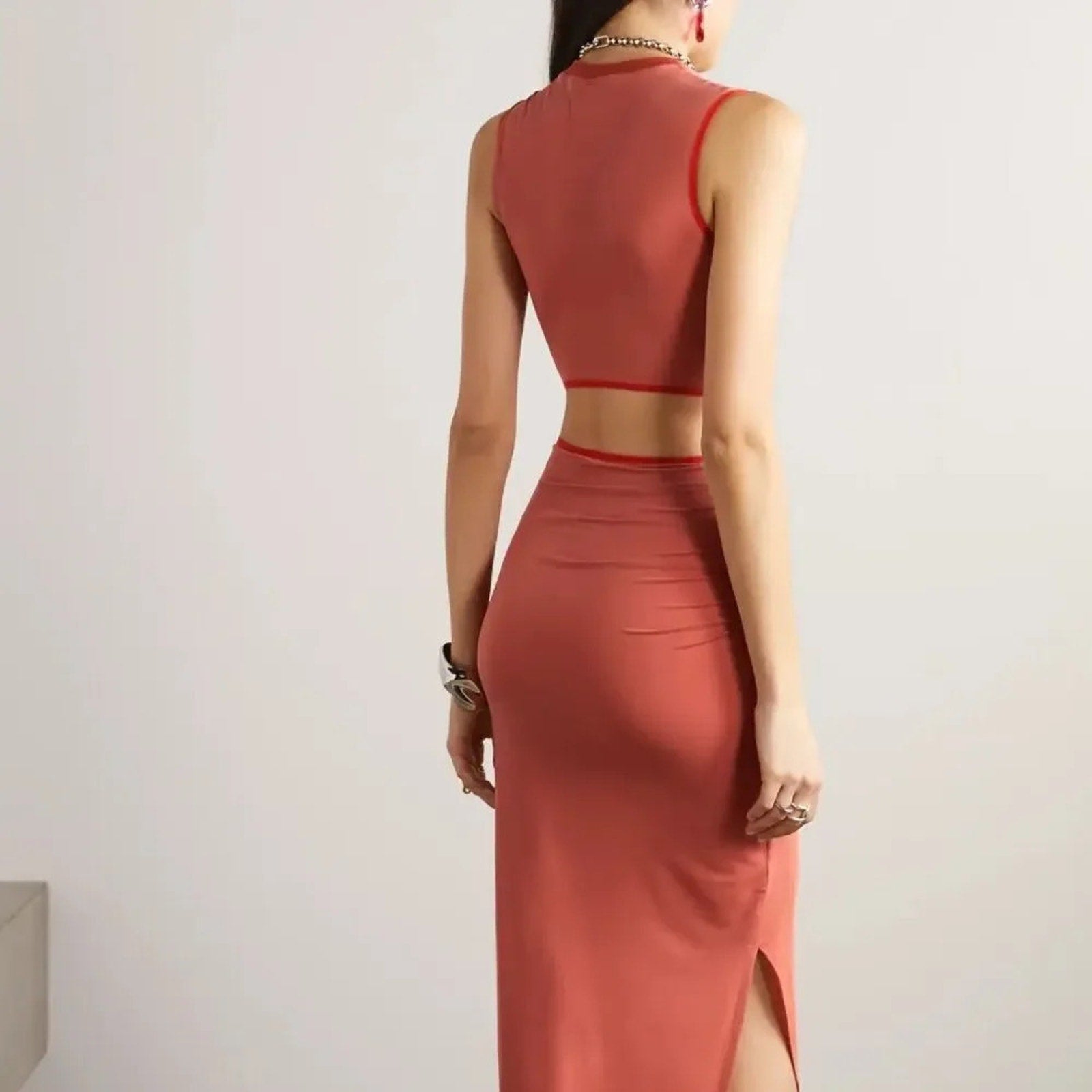 NEW Nensi Dojaka RUNWAY Cut-Out Maxi Dress - size XS