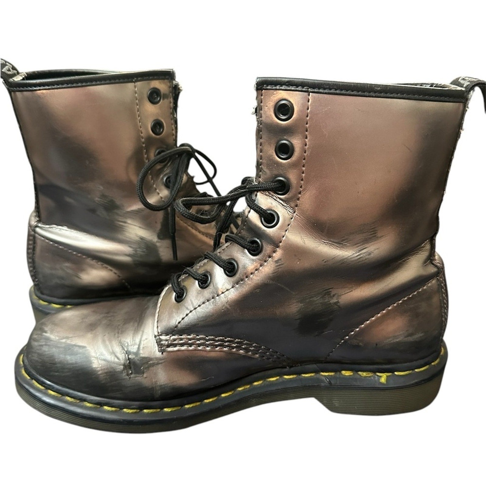 Dr. Marten 1460 Metallic Lace Up Boots - 9