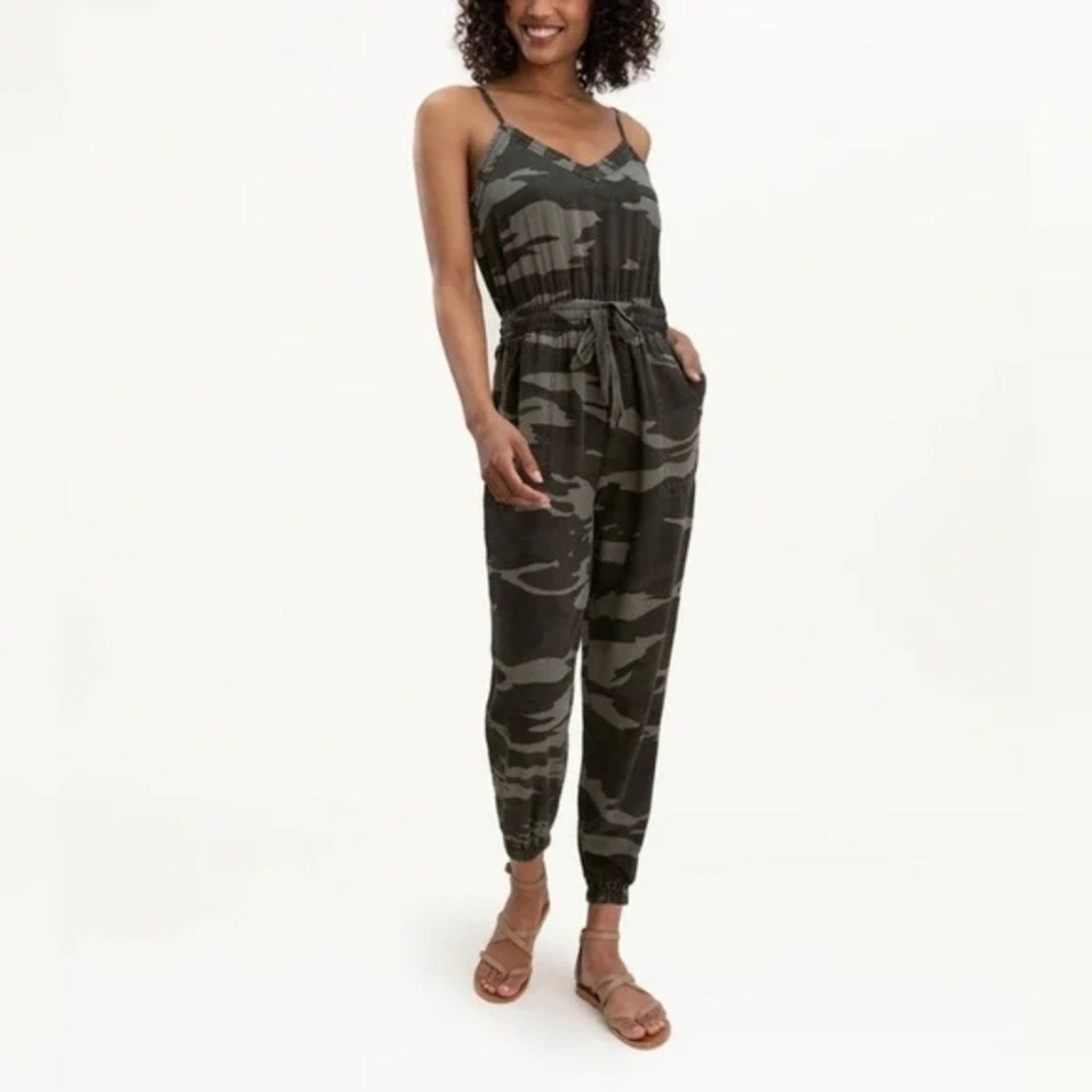 Splendid Jetsetter Camo Jumpsuit - size XL