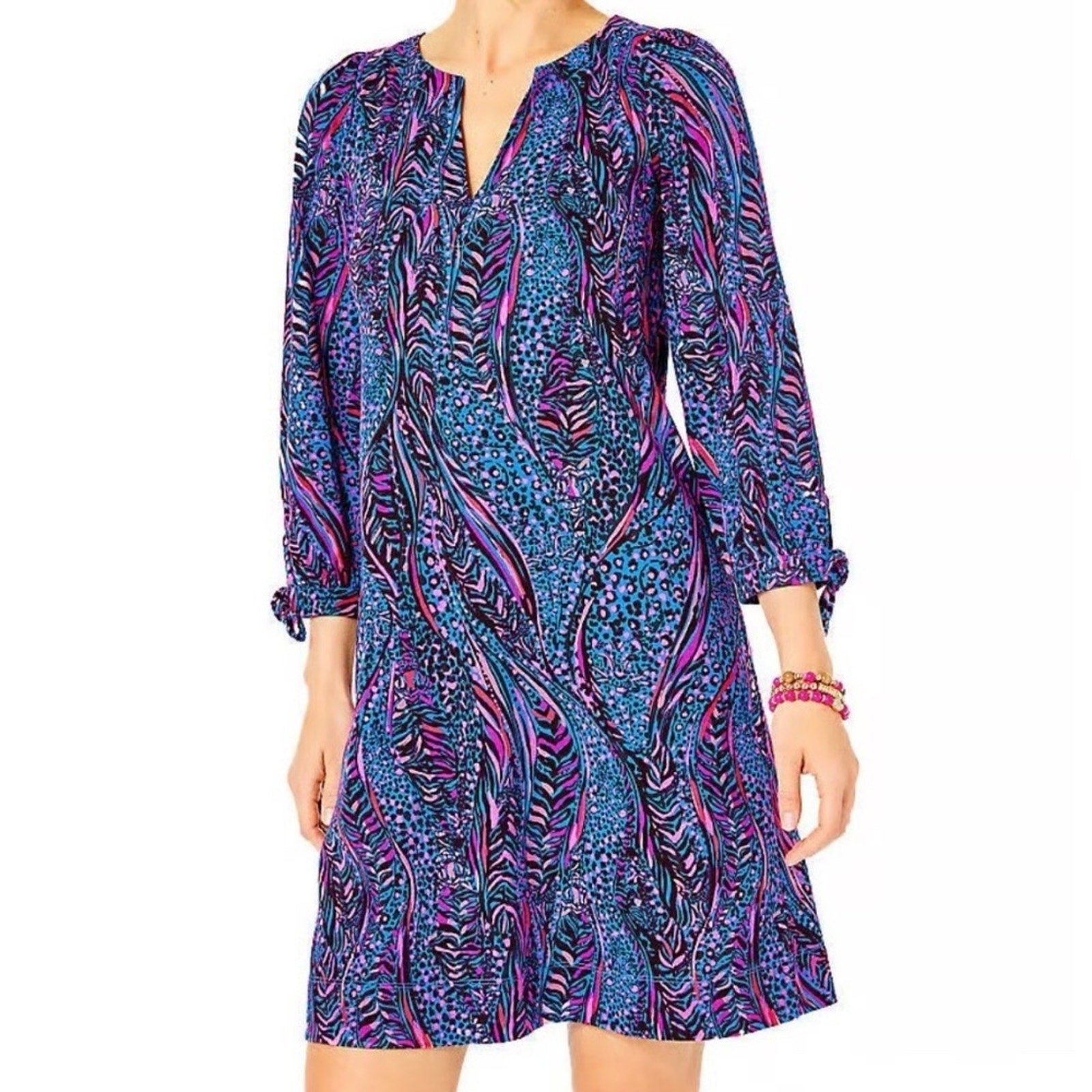 Lilly Pulitzer Cath Dress Blue Flare Always - size M