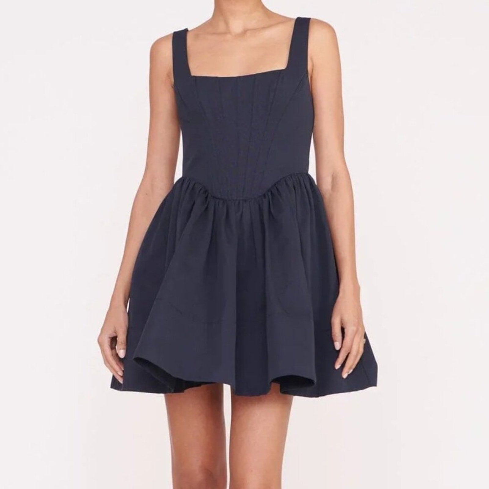 NWT Staud Landscape dress - navy - size 12