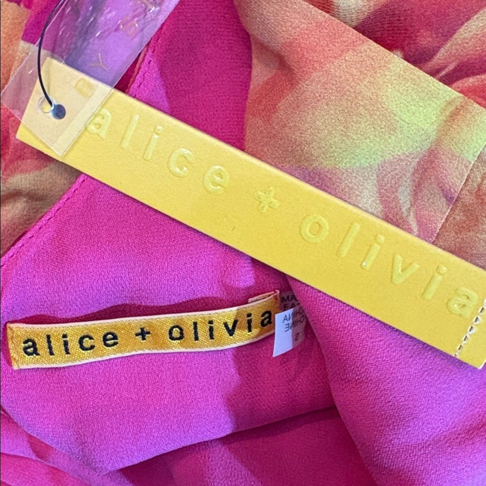 NWT Alice + Olivia Silk Watercolor Floral Summer Dress - size small