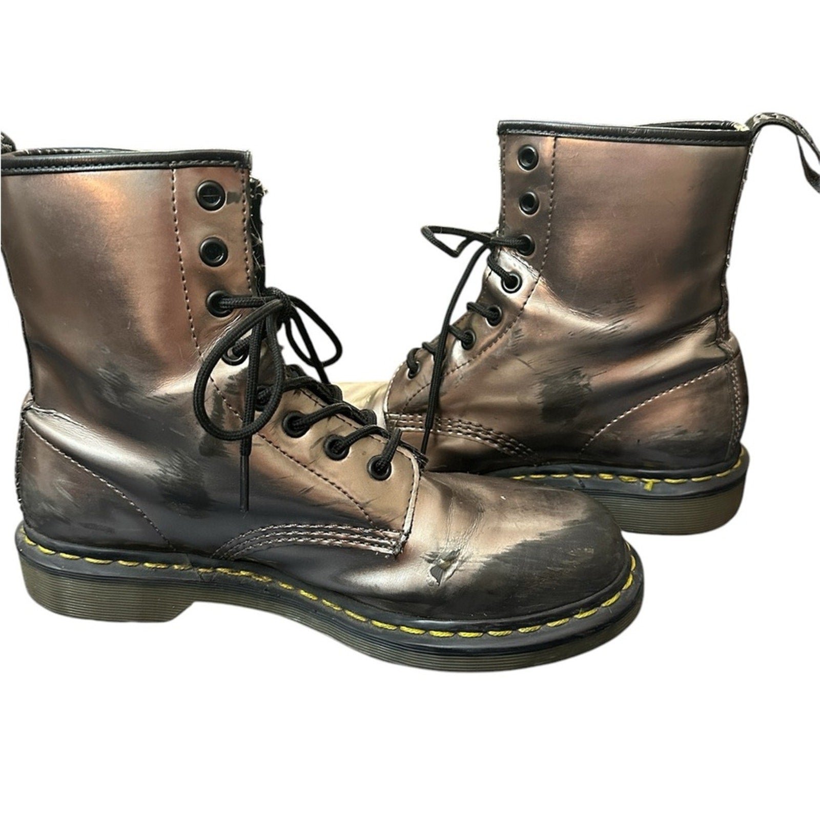 Dr. Marten 1460 Metallic Lace Up Boots - 9