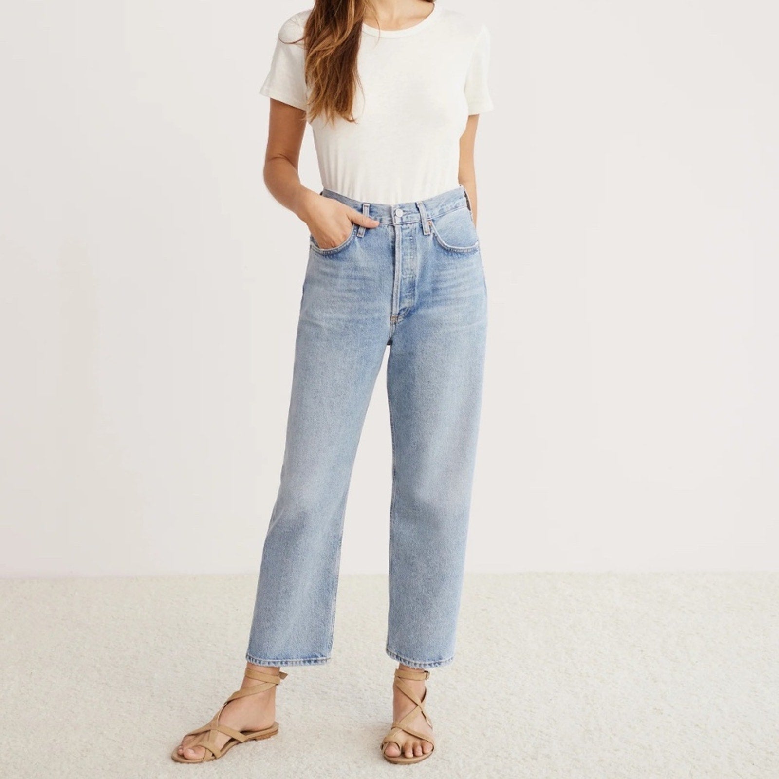 NWT Agolde 90's Mid Rise Crop Jeans - Replica Clean - size 31