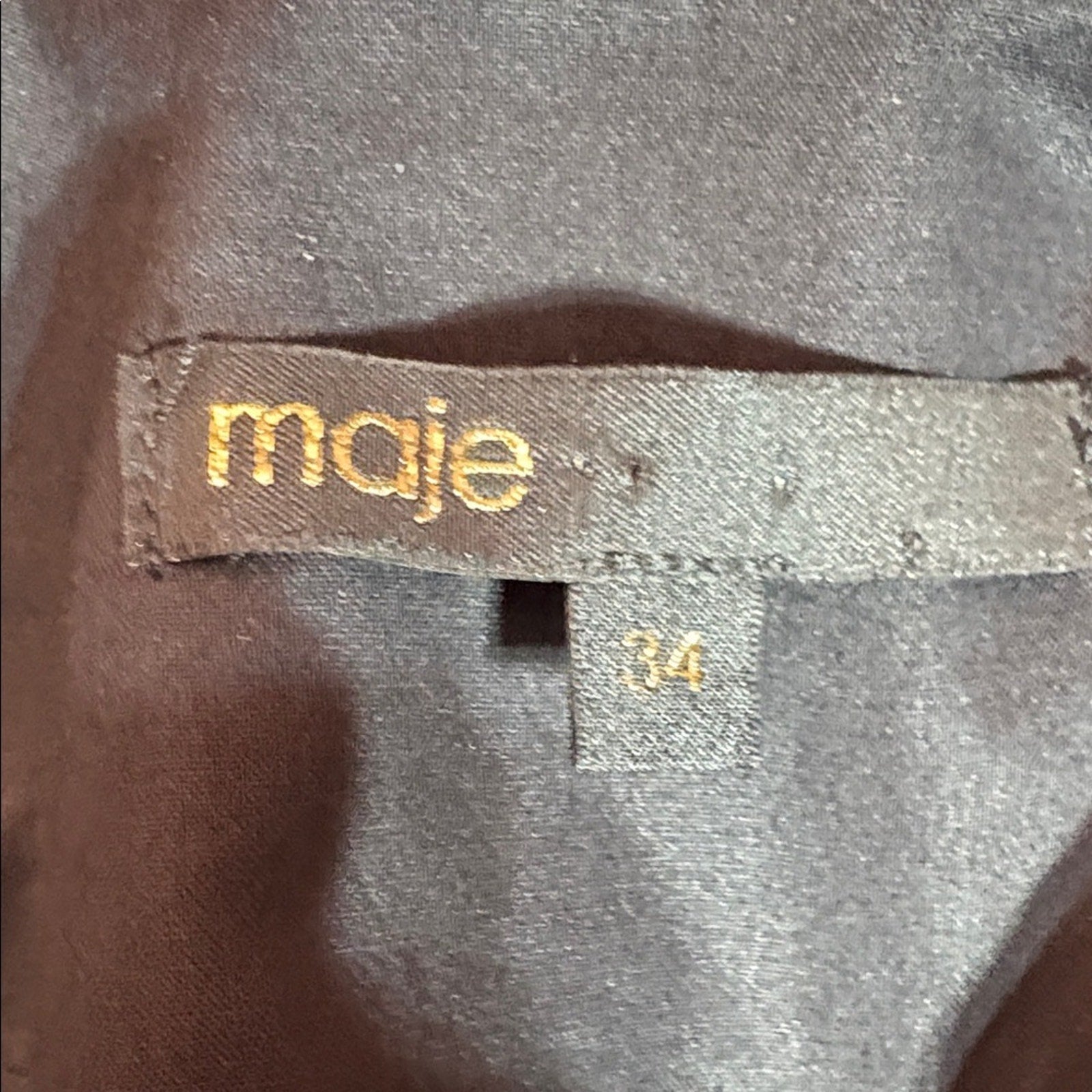 Maje Romane Tweed Dress NEW Red Black Full Zip Long Sleeve Mini - size 34