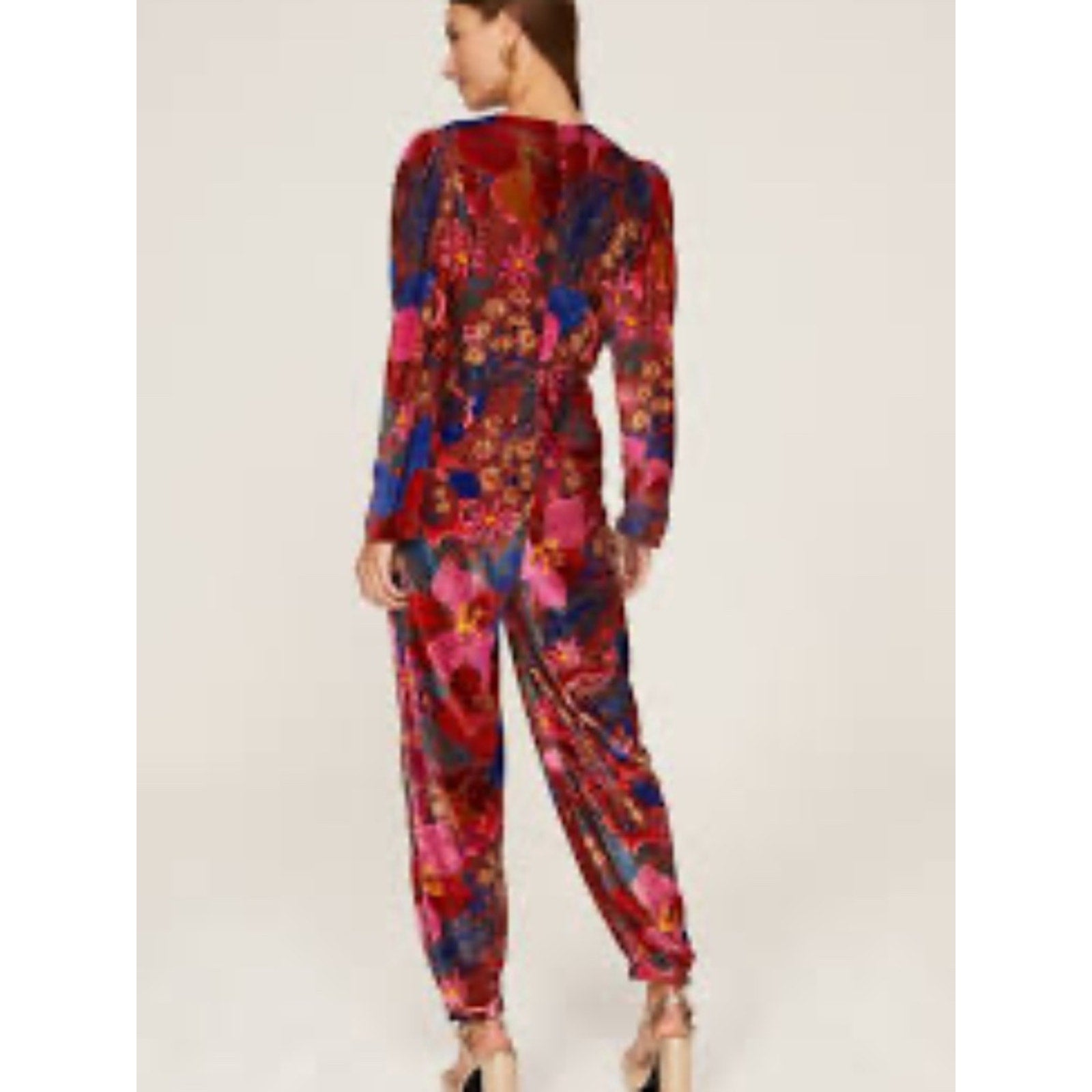 Farm Rio Floral-Print Jumpsuit - M