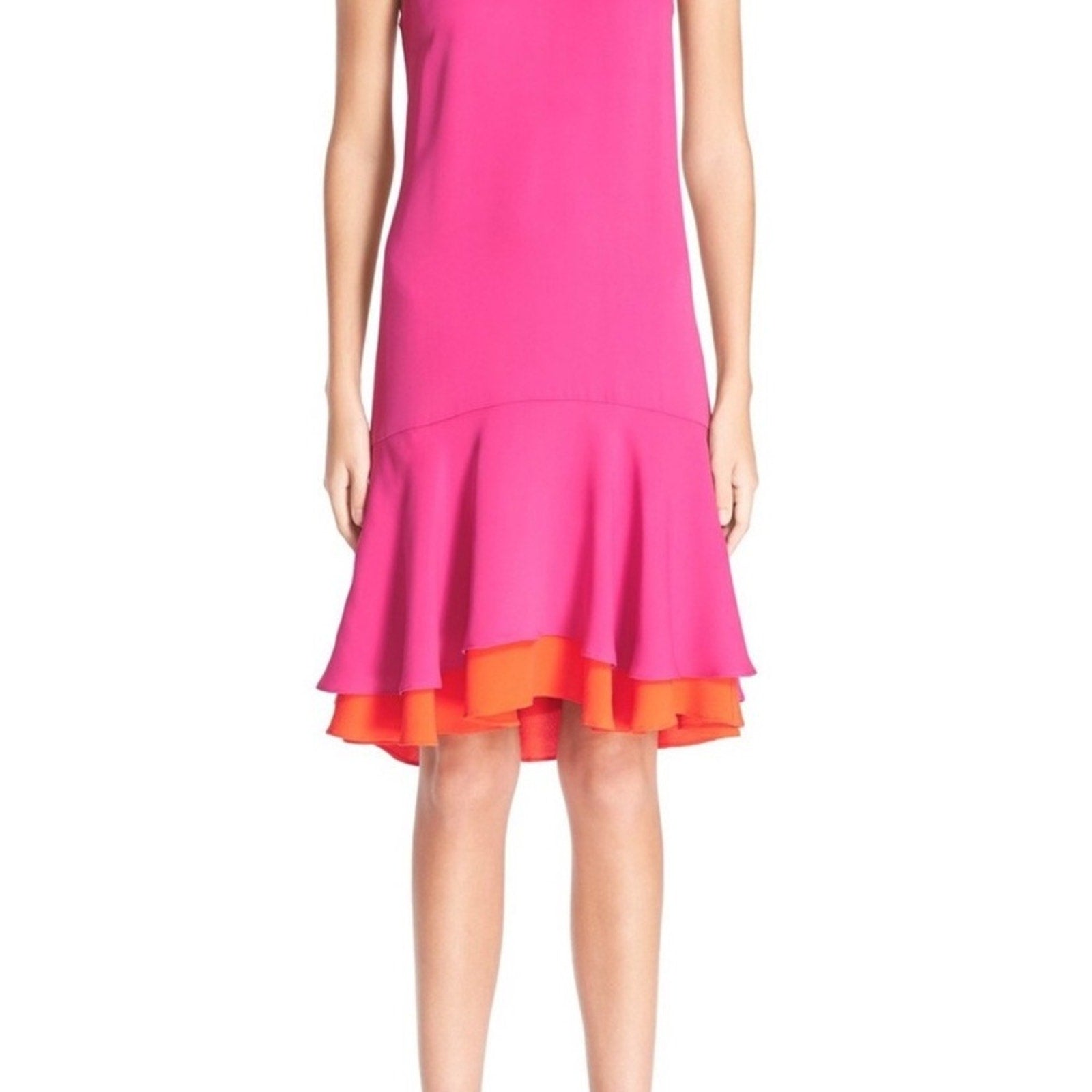 Diane von Furstenberg 'Kera' Sleeveless Crepe Drop Waist Dress - size 6